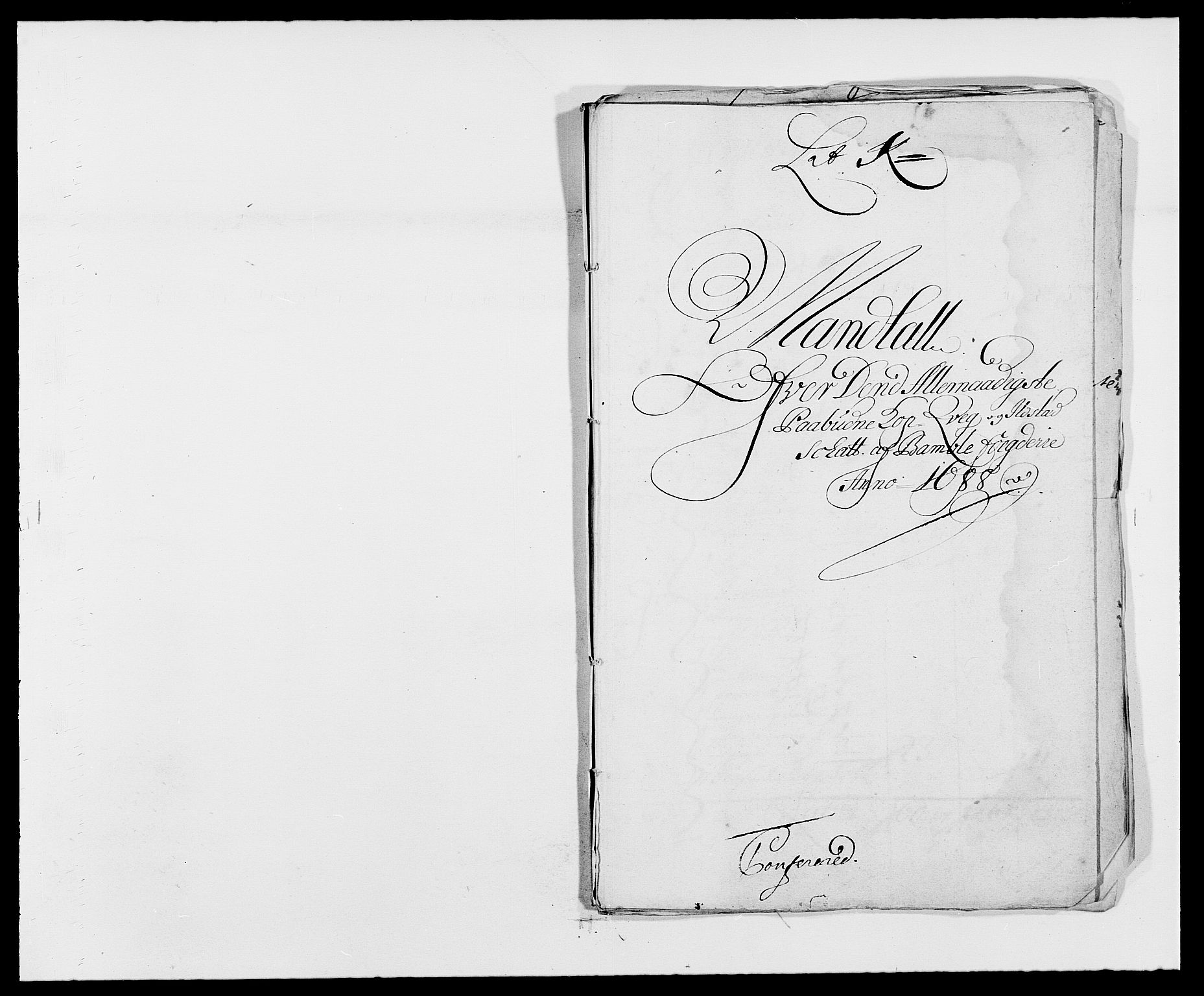 Rentekammeret inntil 1814, Reviderte regnskaper, Fogderegnskap, RA/EA-4092/R34/L2050: Fogderegnskap Bamble, 1688-1691, p. 155