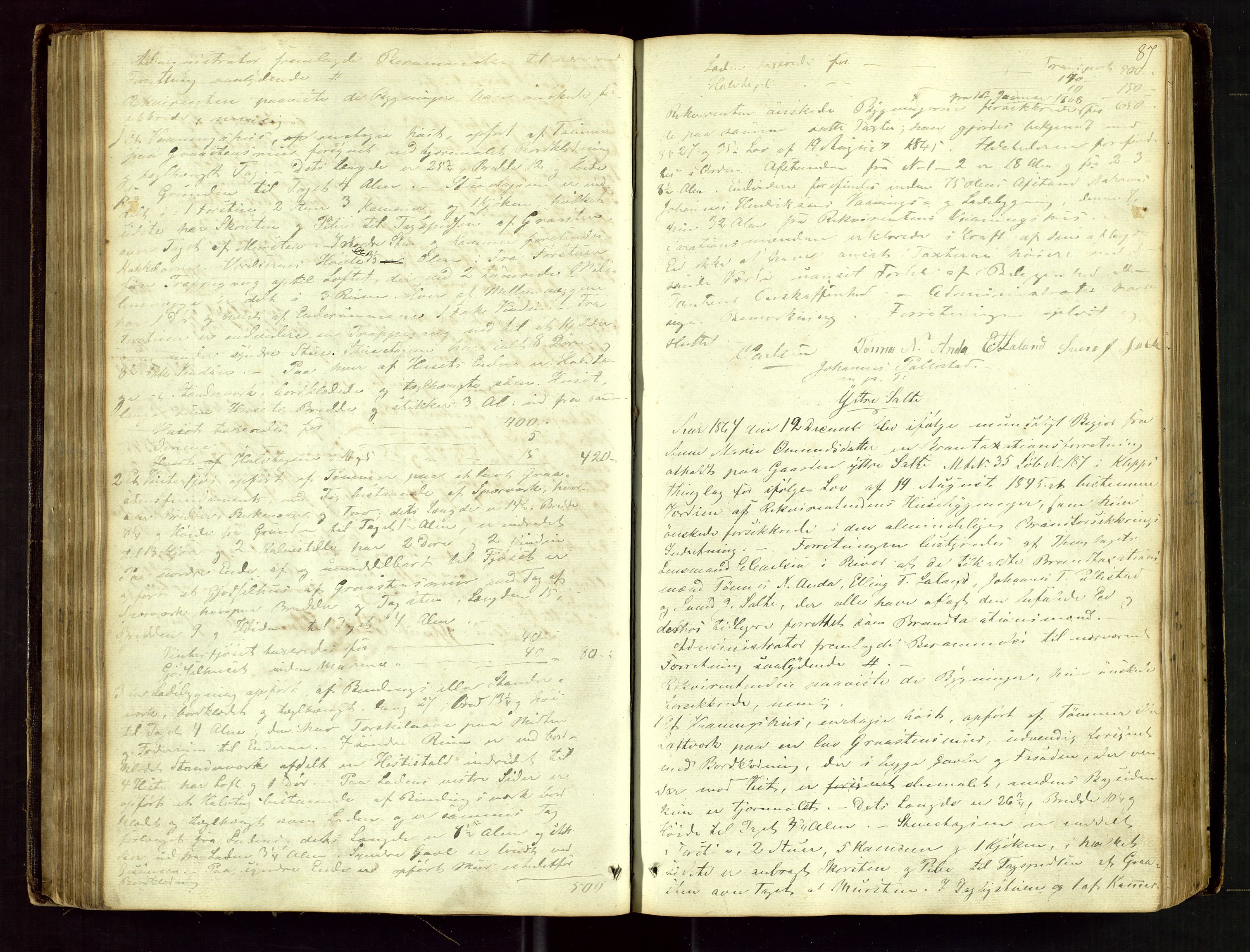 Klepp lensmannskontor, AV/SAST-A-100163/Gob/L0001: "Brandtaxatjons Protocol for Kleps Thinglaug", 1846-1881, p. 86b-87a