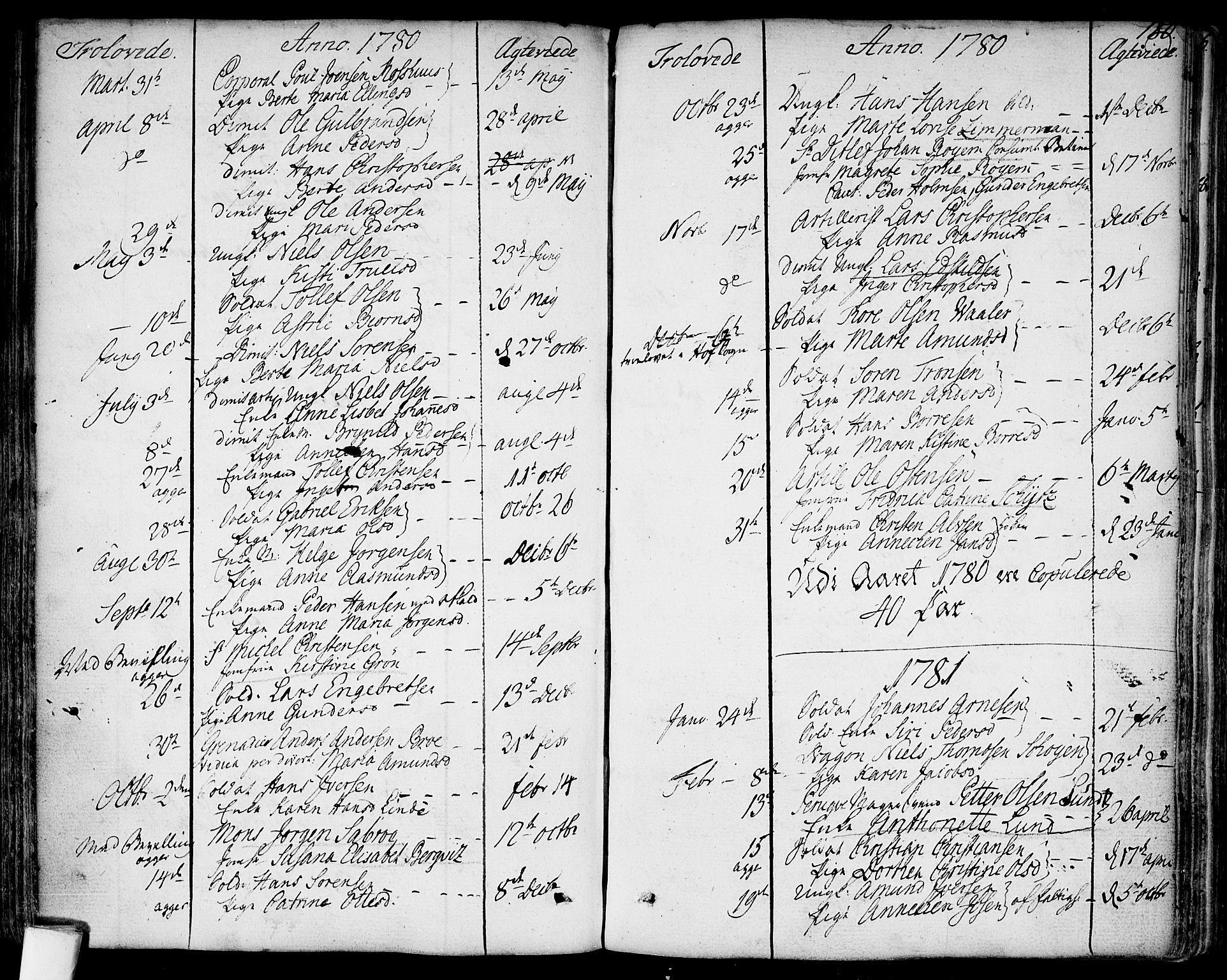 Garnisonsmenigheten Kirkebøker, SAO/A-10846/F/Fa/L0003: Parish register (official) no. 3, 1777-1809, p. 180