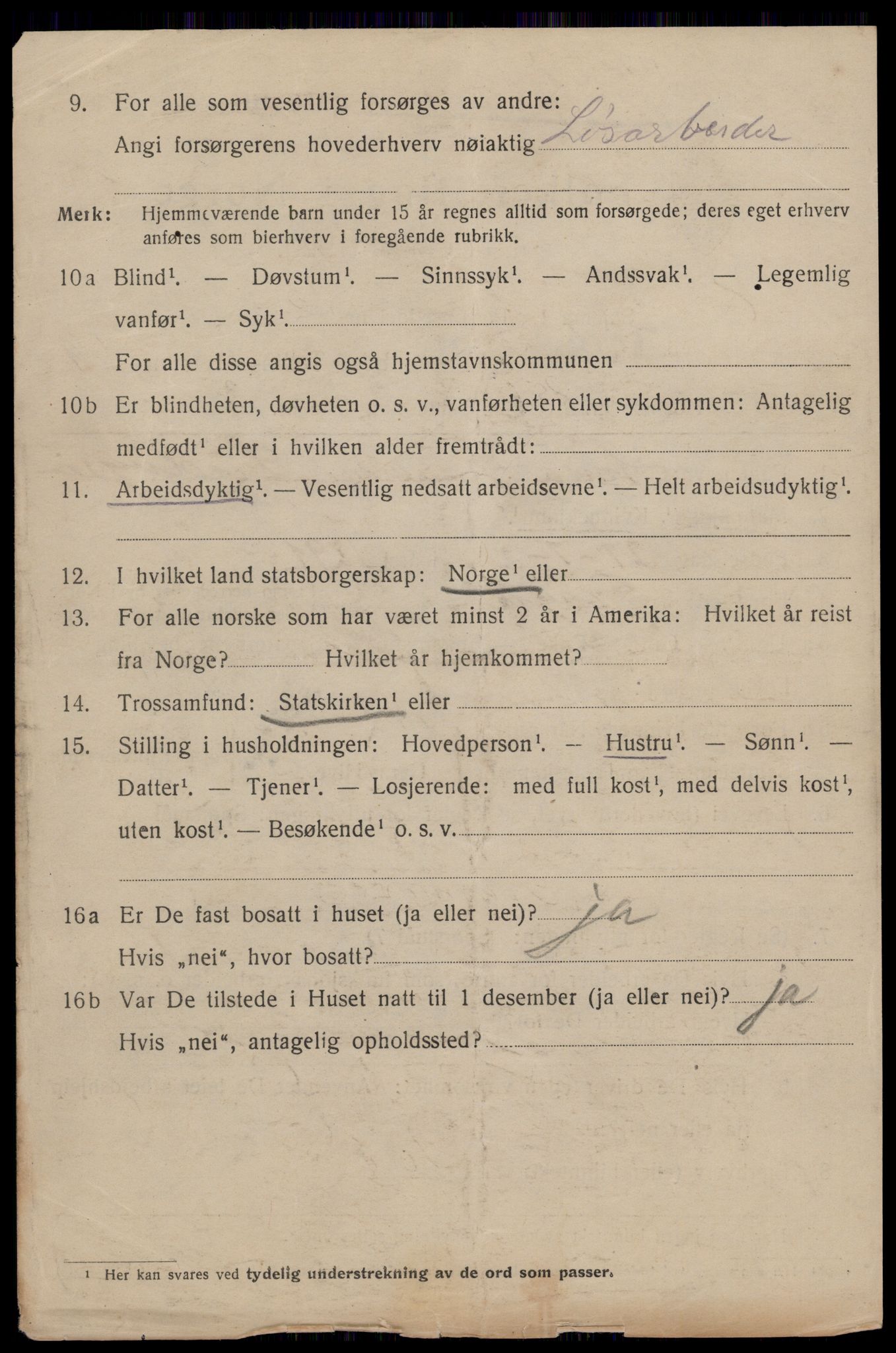 SAT, 1920 census for Trondheim, 1920, p. 111423