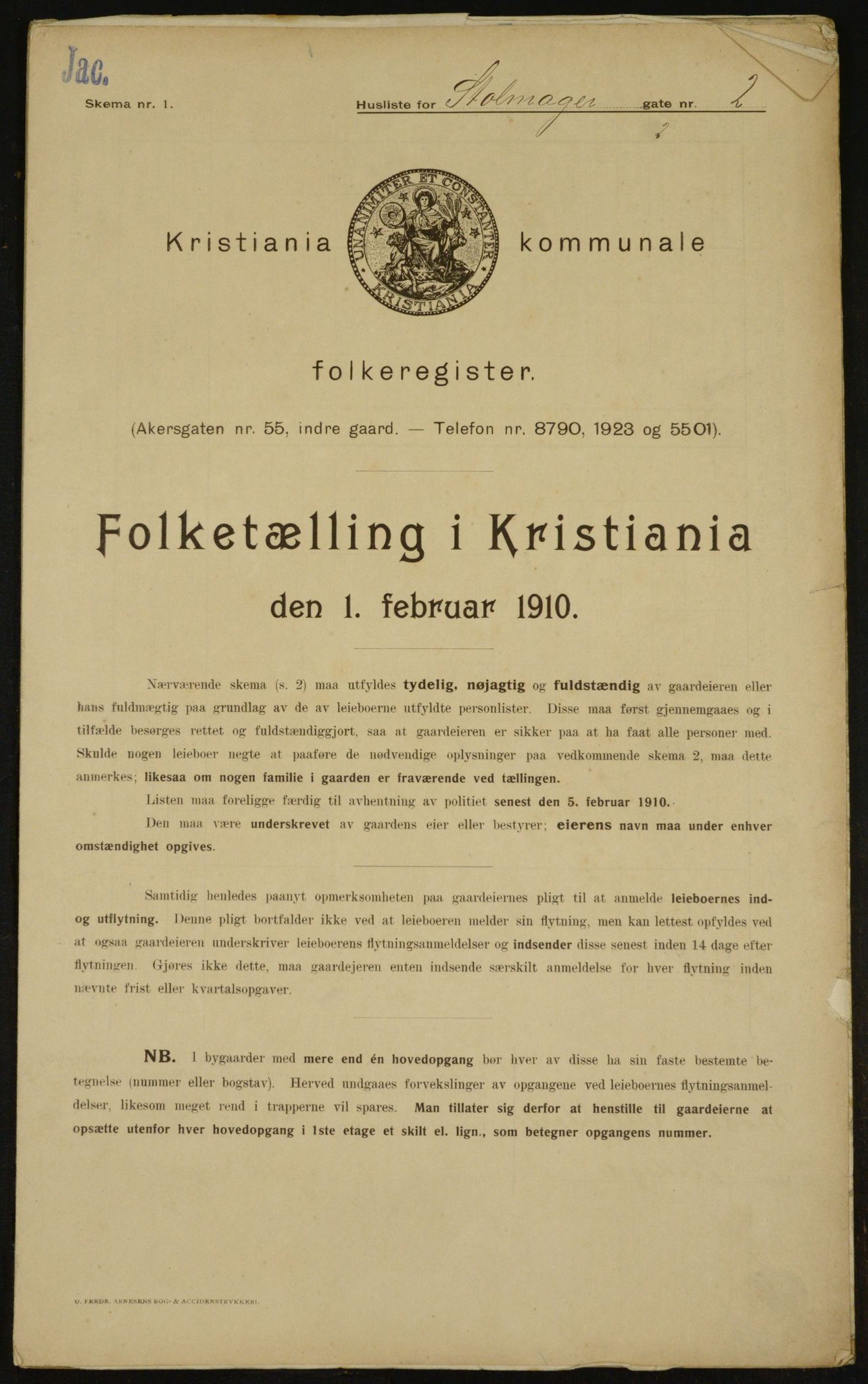 OBA, Municipal Census 1910 for Kristiania, 1910, p. 97471