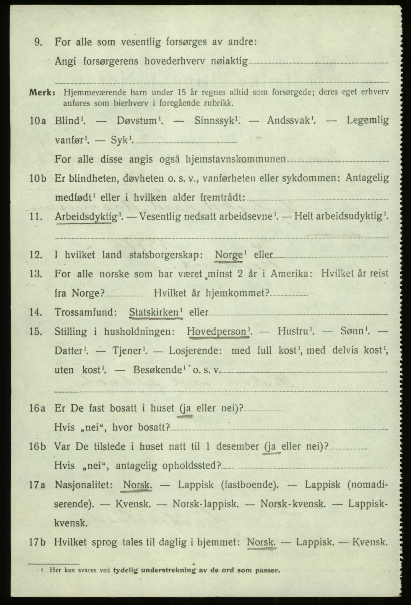 SATØ, 1920 census for Trondenes, 1920, p. 19923