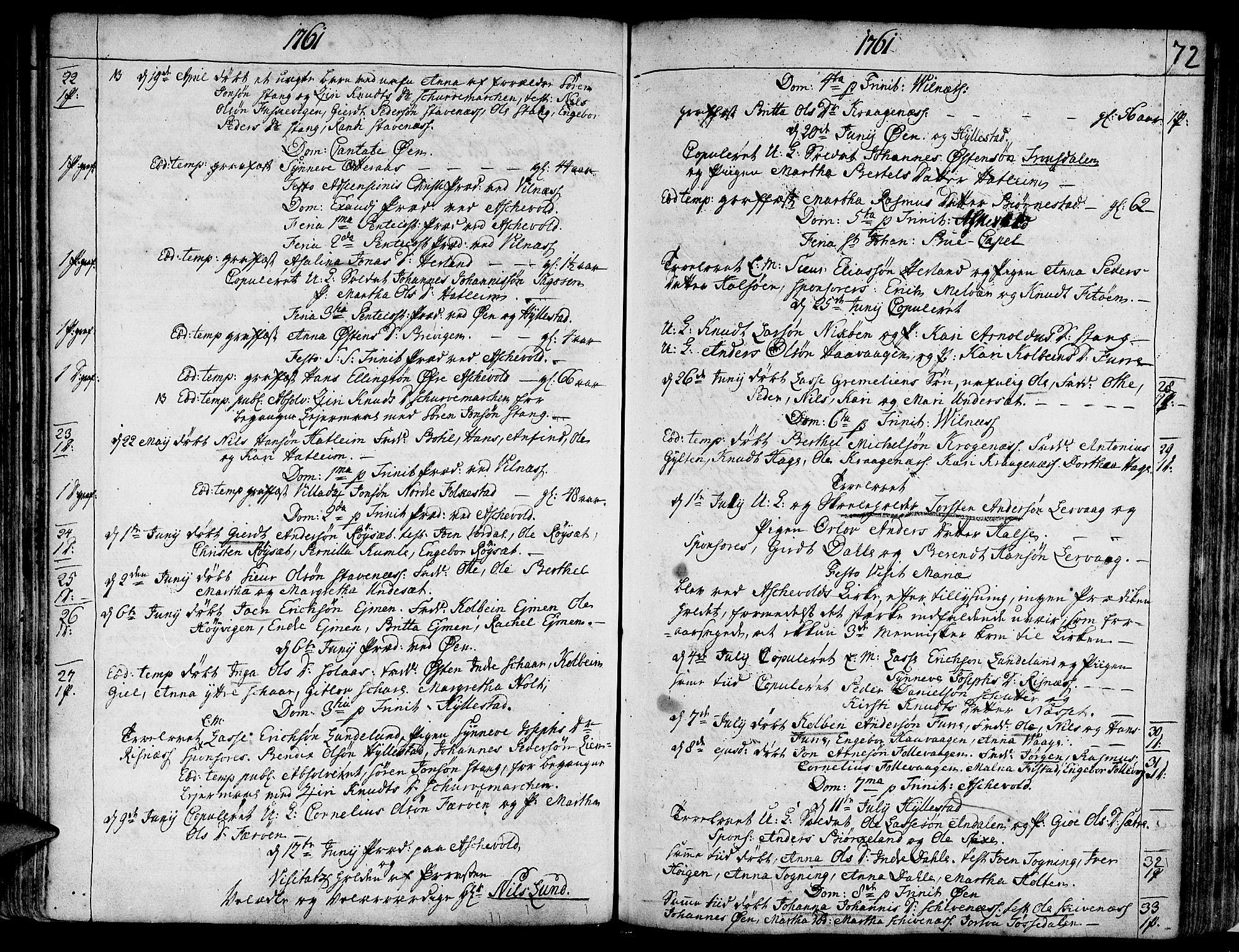 Askvoll sokneprestembete, SAB/A-79501/H/Haa/Haaa/L0008: Parish register (official) no. A 8, 1749-1775, p. 72