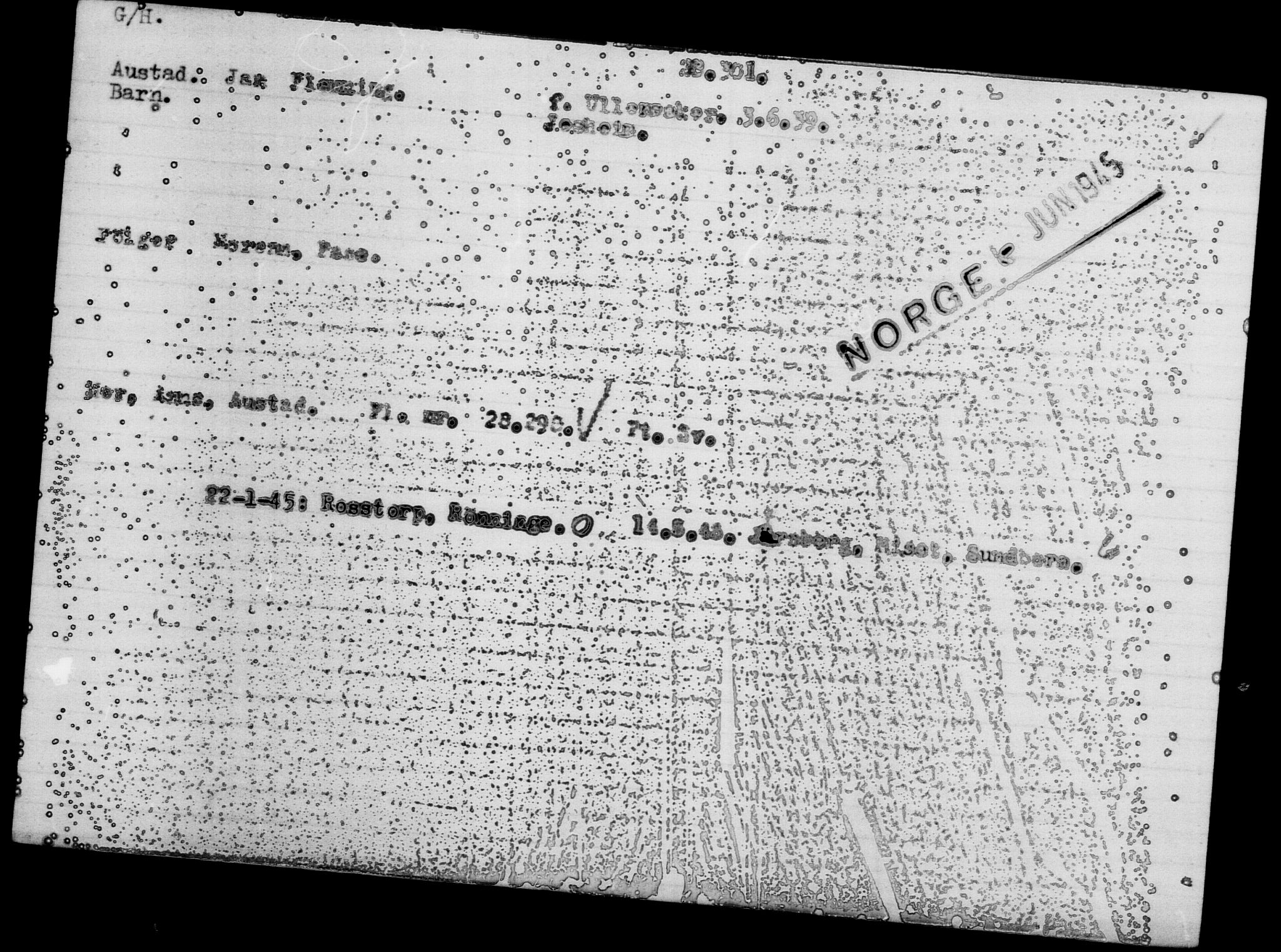 Den Kgl. Norske Legasjons Flyktningskontor, AV/RA-S-6753/V/Va/L0012: Kjesäterkartoteket.  Flyktningenr. 28300-31566, 1940-1945, p. 3