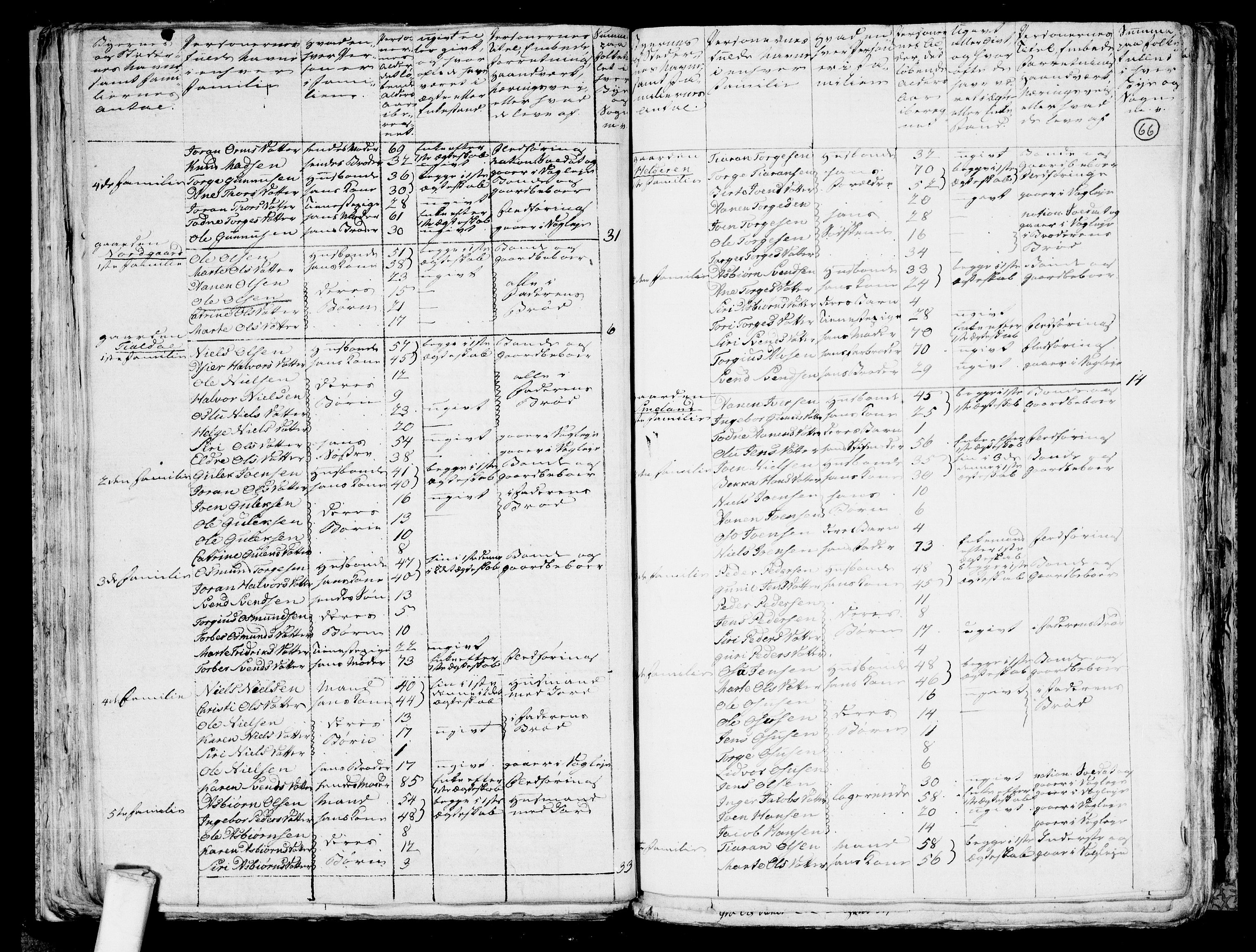 RA, 1801 census for 1024P Bjelland, 1801, p. 65b-66a