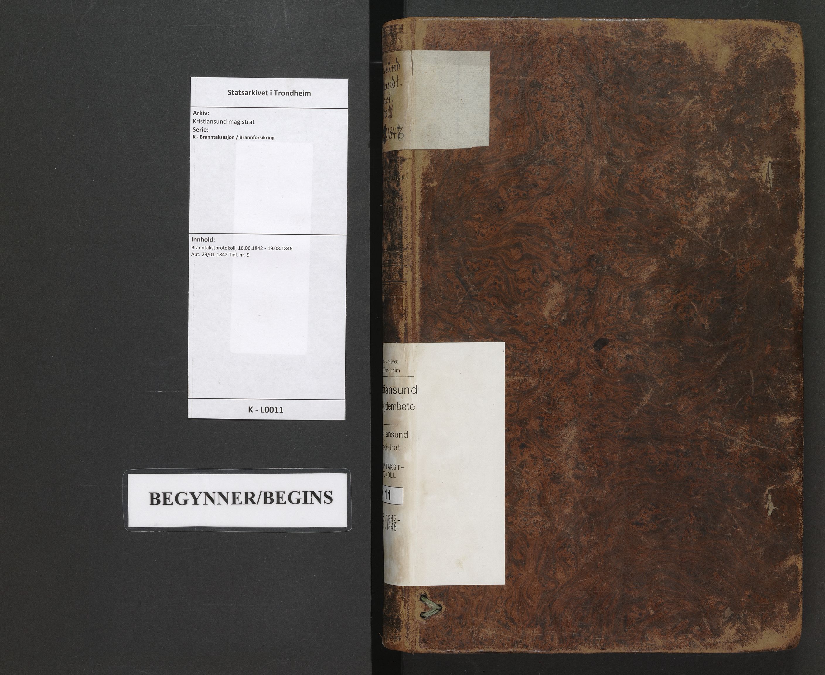 Kristiansund magistrat, SAT/A-0032/K/L0011: Branntakstprotokoll, 1842-1846