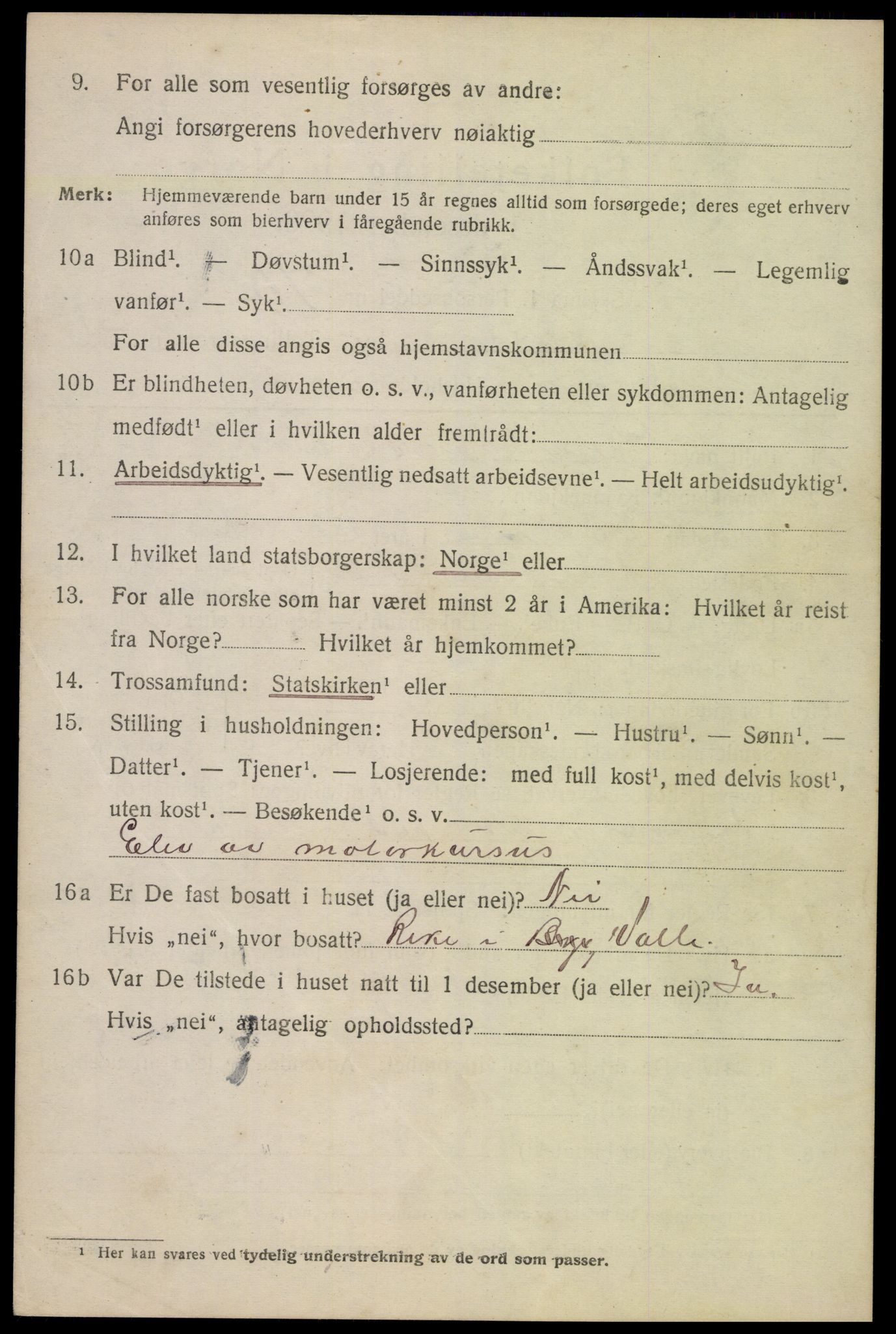 SAK, 1920 census for Kristiansand, 1920, p. 12306