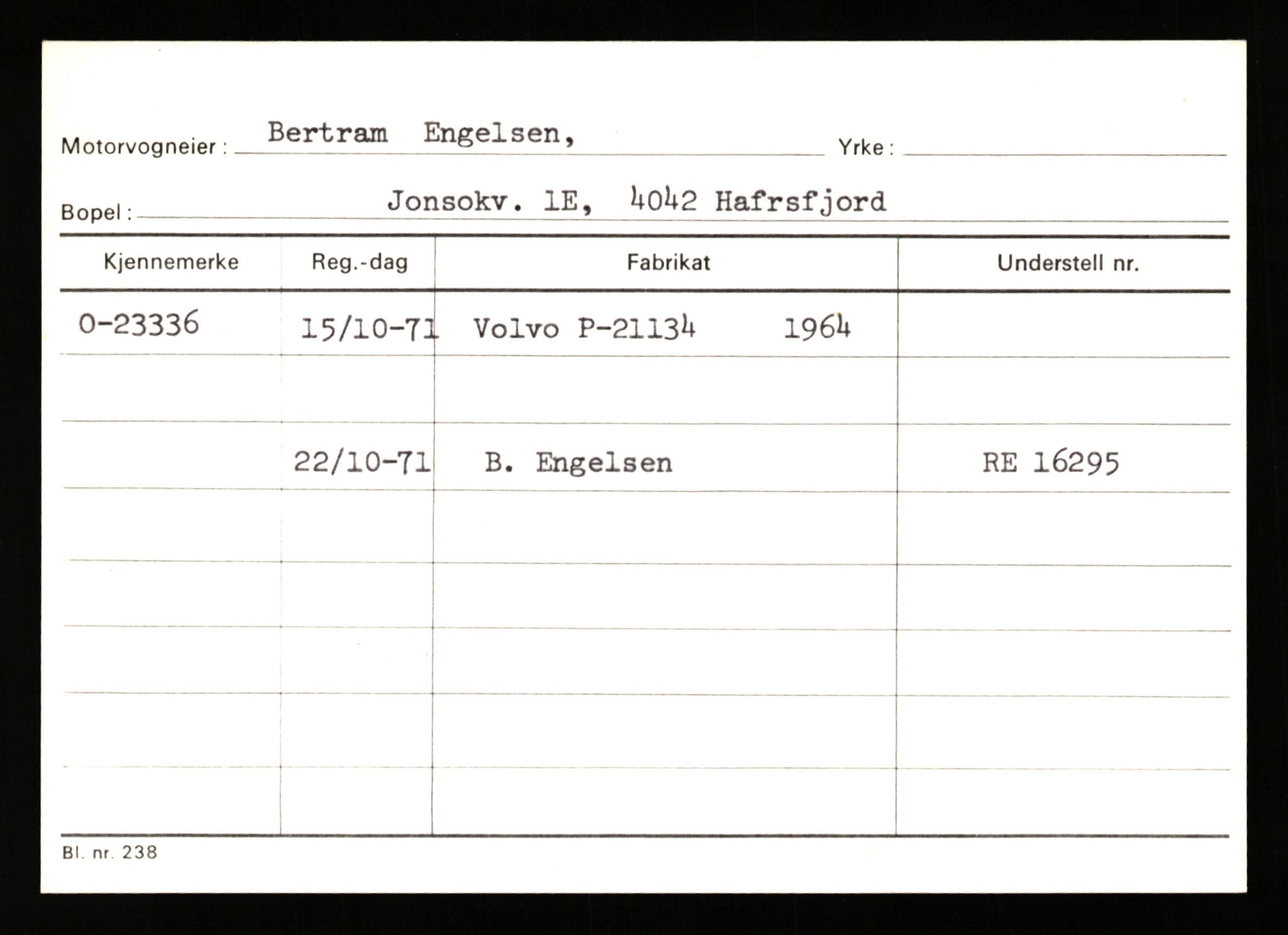 Stavanger trafikkstasjon, AV/SAST-A-101942/0/G/L0005: Registreringsnummer: 23000 - 34245, 1930-1971, p. 125