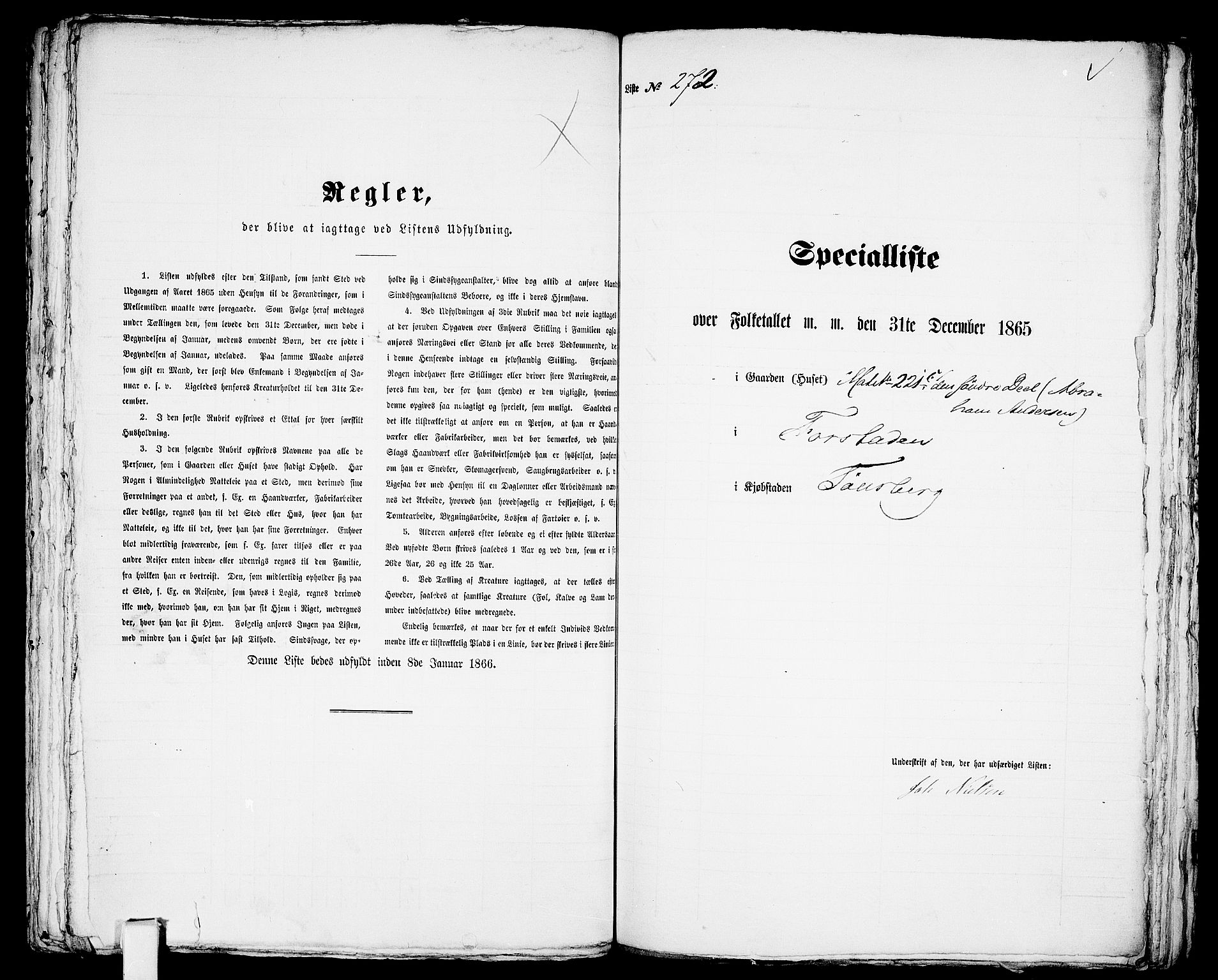 RA, 1865 census for Tønsberg, 1865, p. 586