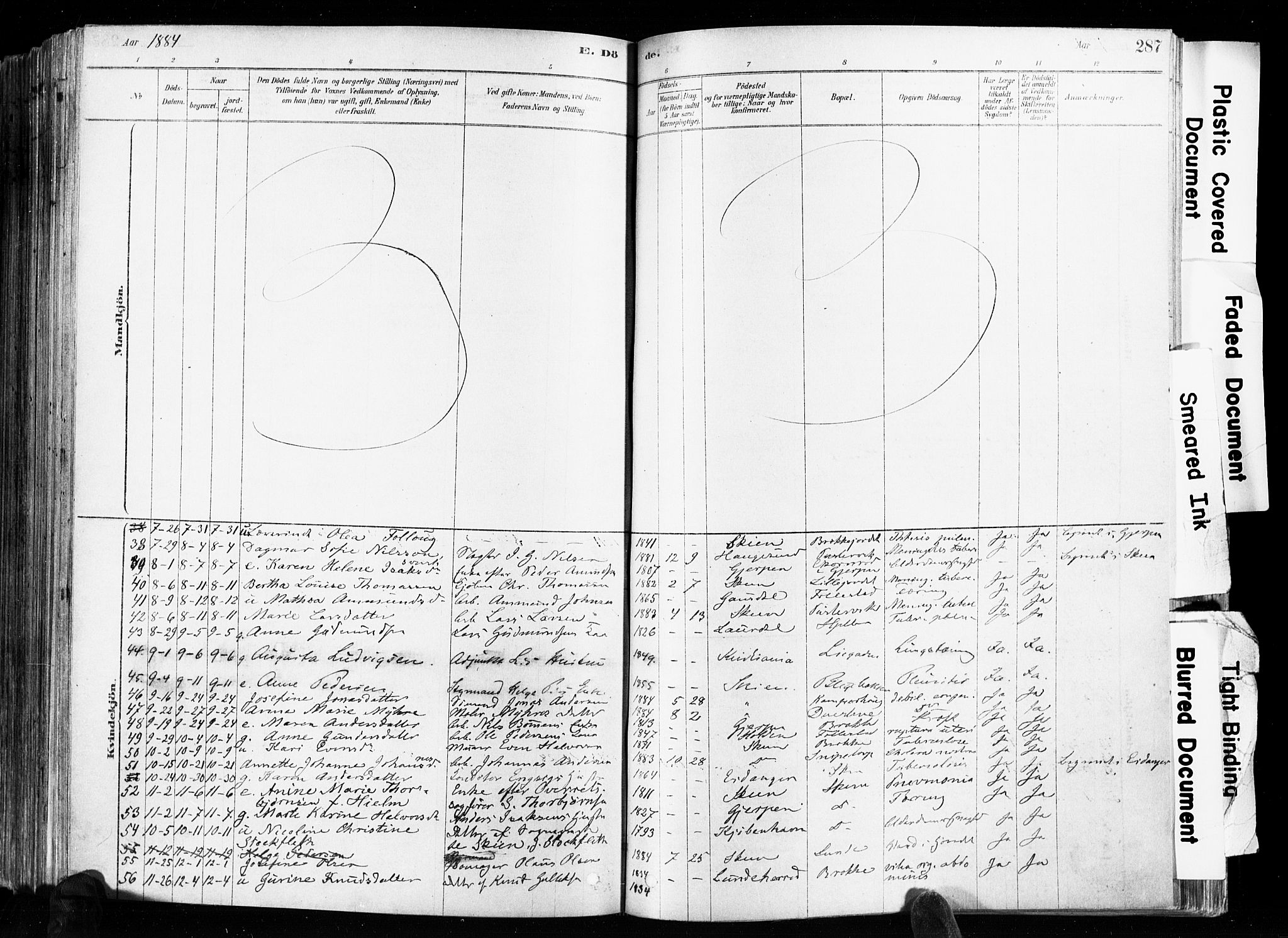 Skien kirkebøker, SAKO/A-302/F/Fa/L0009: Parish register (official) no. 9, 1878-1890, p. 287