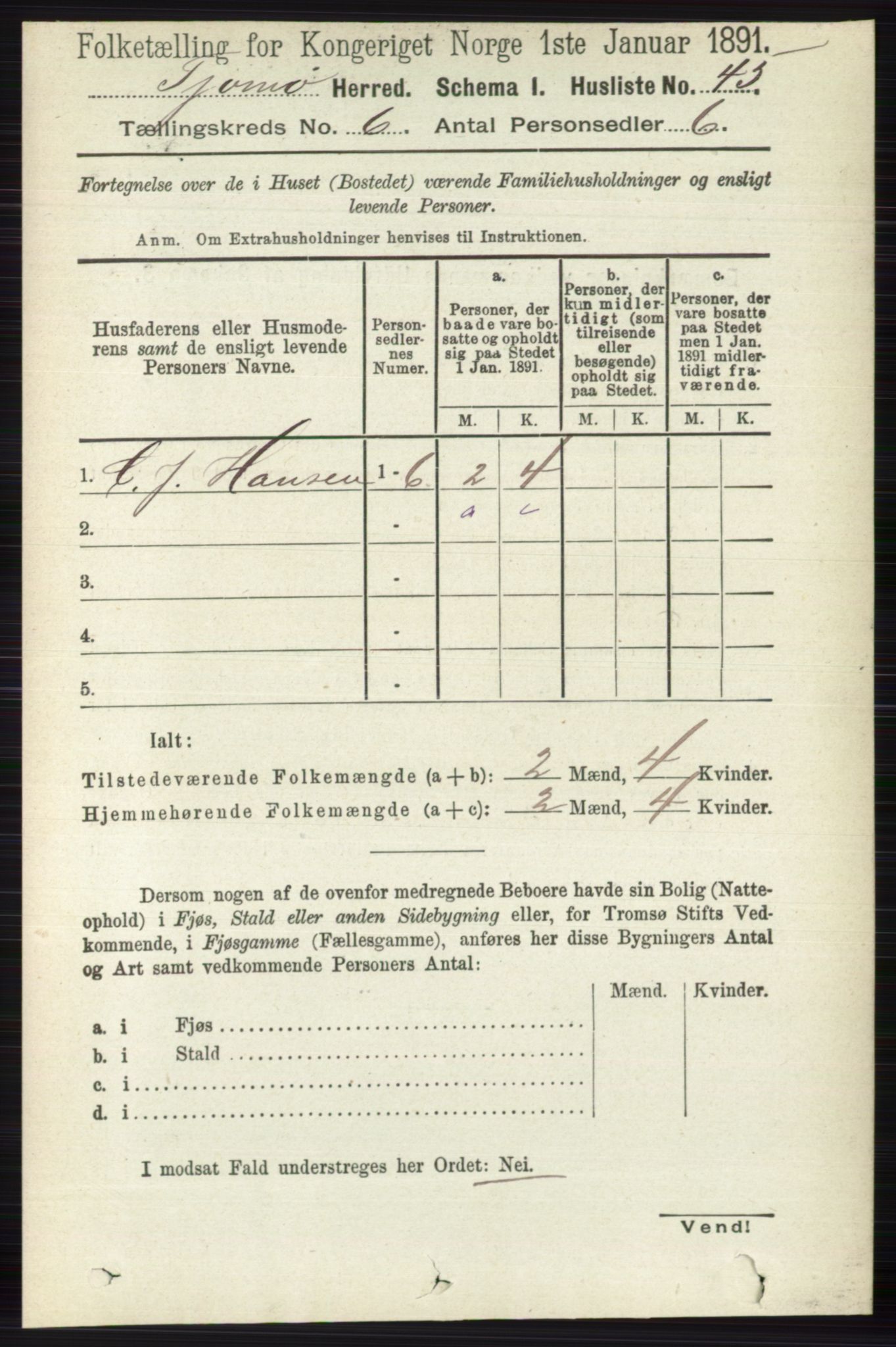 RA, 1891 census for 0723 Tjøme, 1891, p. 2104