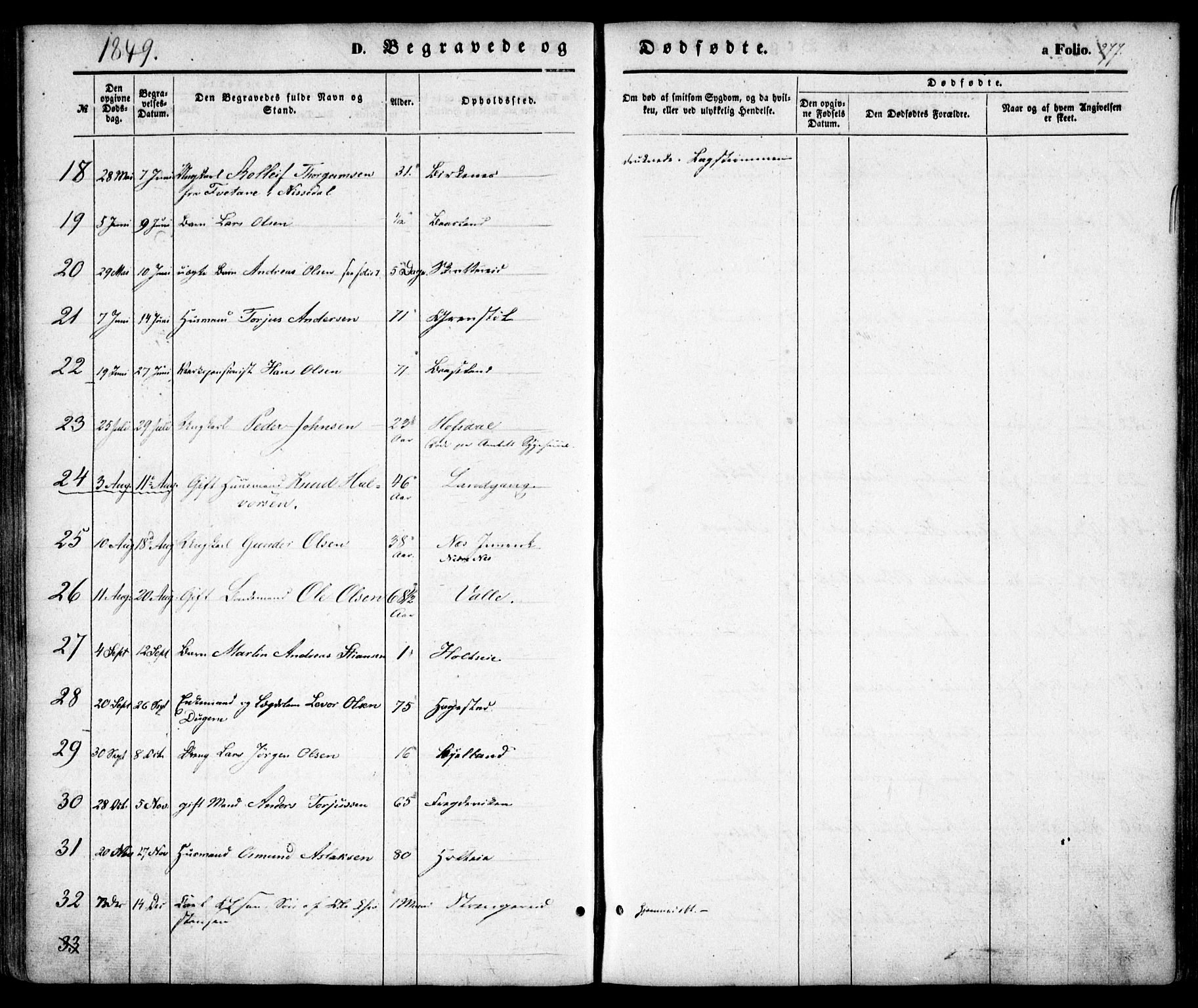 Holt sokneprestkontor, AV/SAK-1111-0021/F/Fa/L0008: Parish register (official) no. A 8, 1849-1860, p. 277