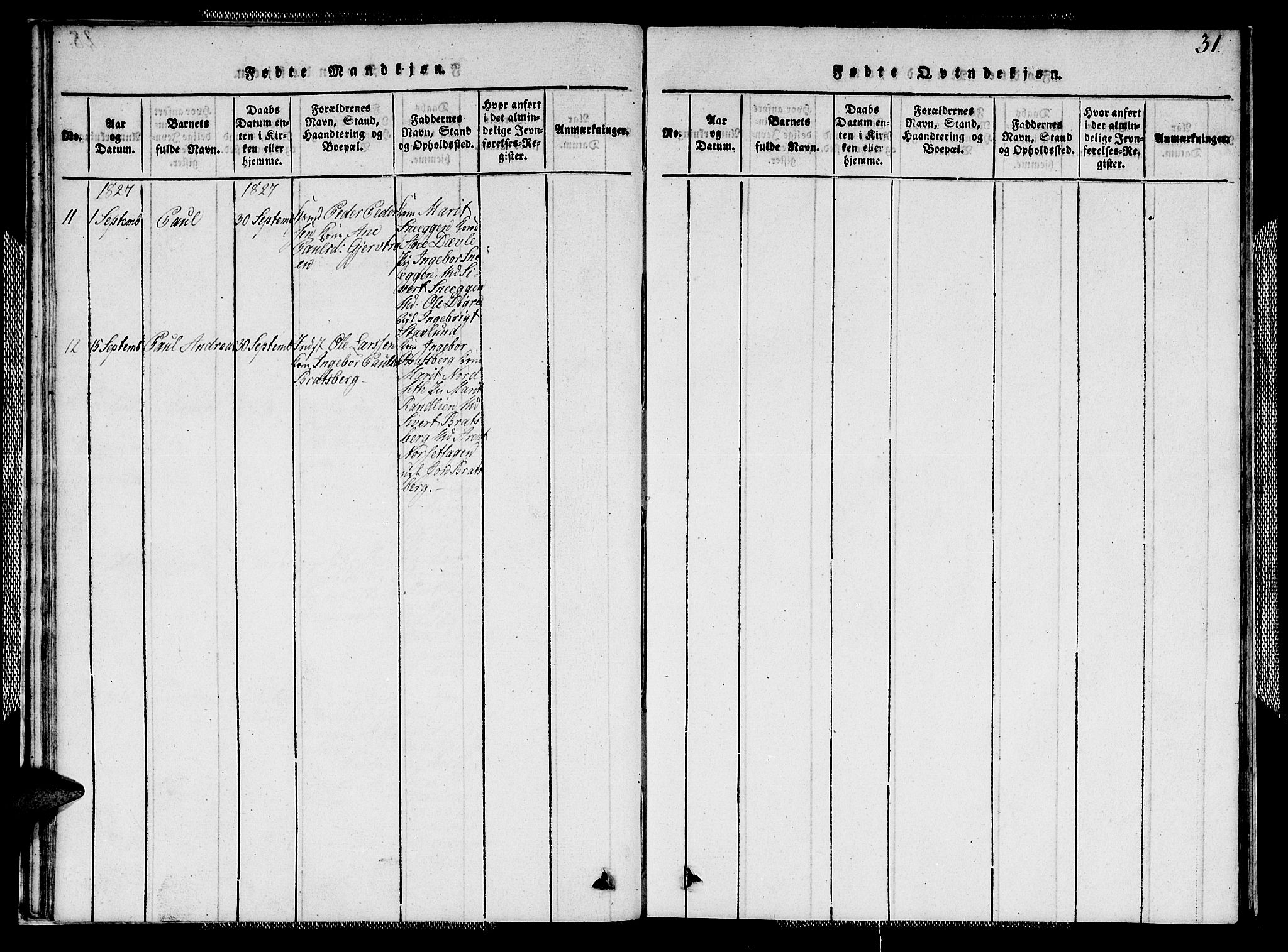 Ministerialprotokoller, klokkerbøker og fødselsregistre - Sør-Trøndelag, SAT/A-1456/608/L0336: Parish register (copy) no. 608C02, 1817-1827, p. 31