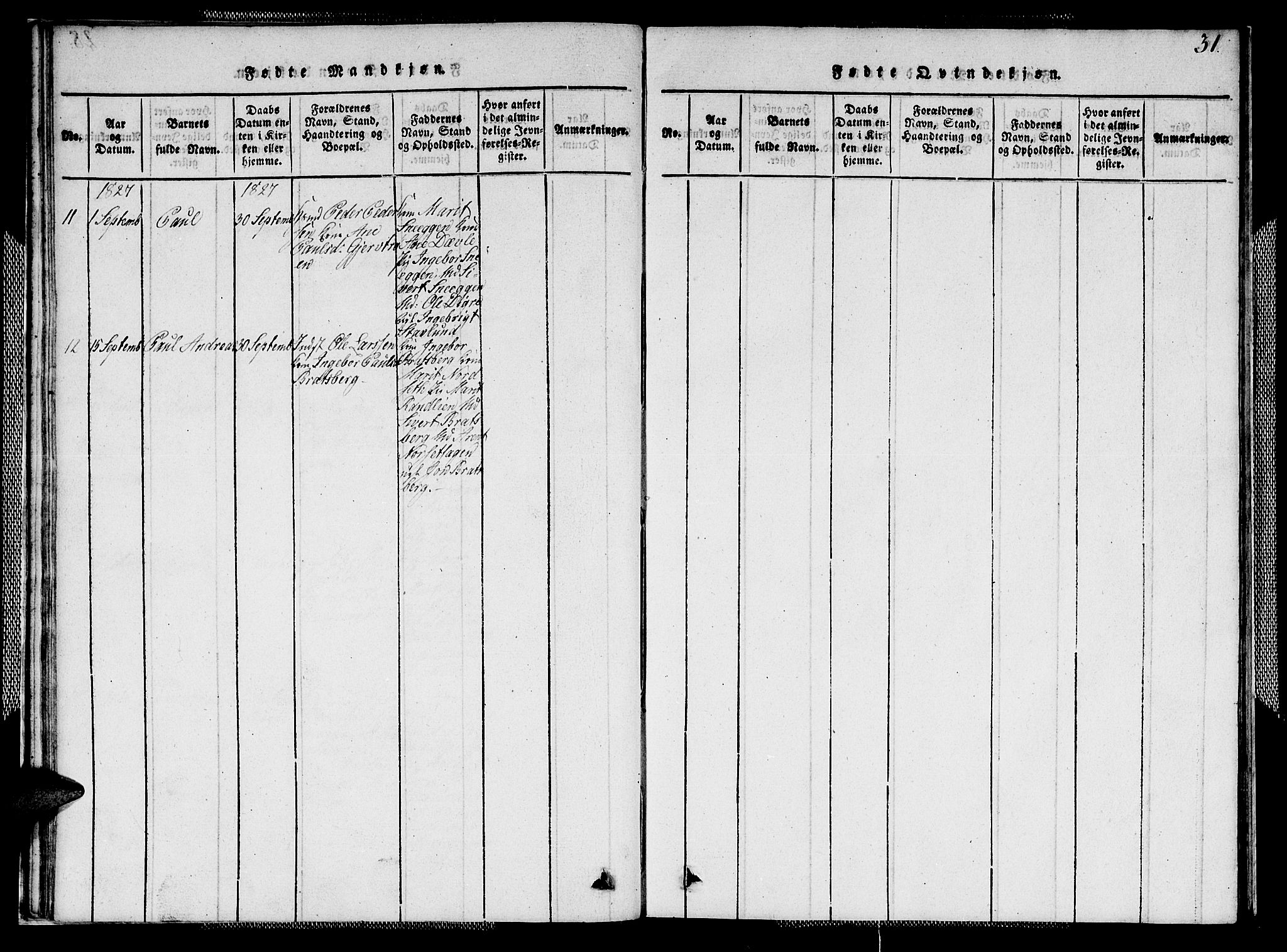 Ministerialprotokoller, klokkerbøker og fødselsregistre - Sør-Trøndelag, AV/SAT-A-1456/608/L0336: Parish register (copy) no. 608C02, 1817-1827, p. 31