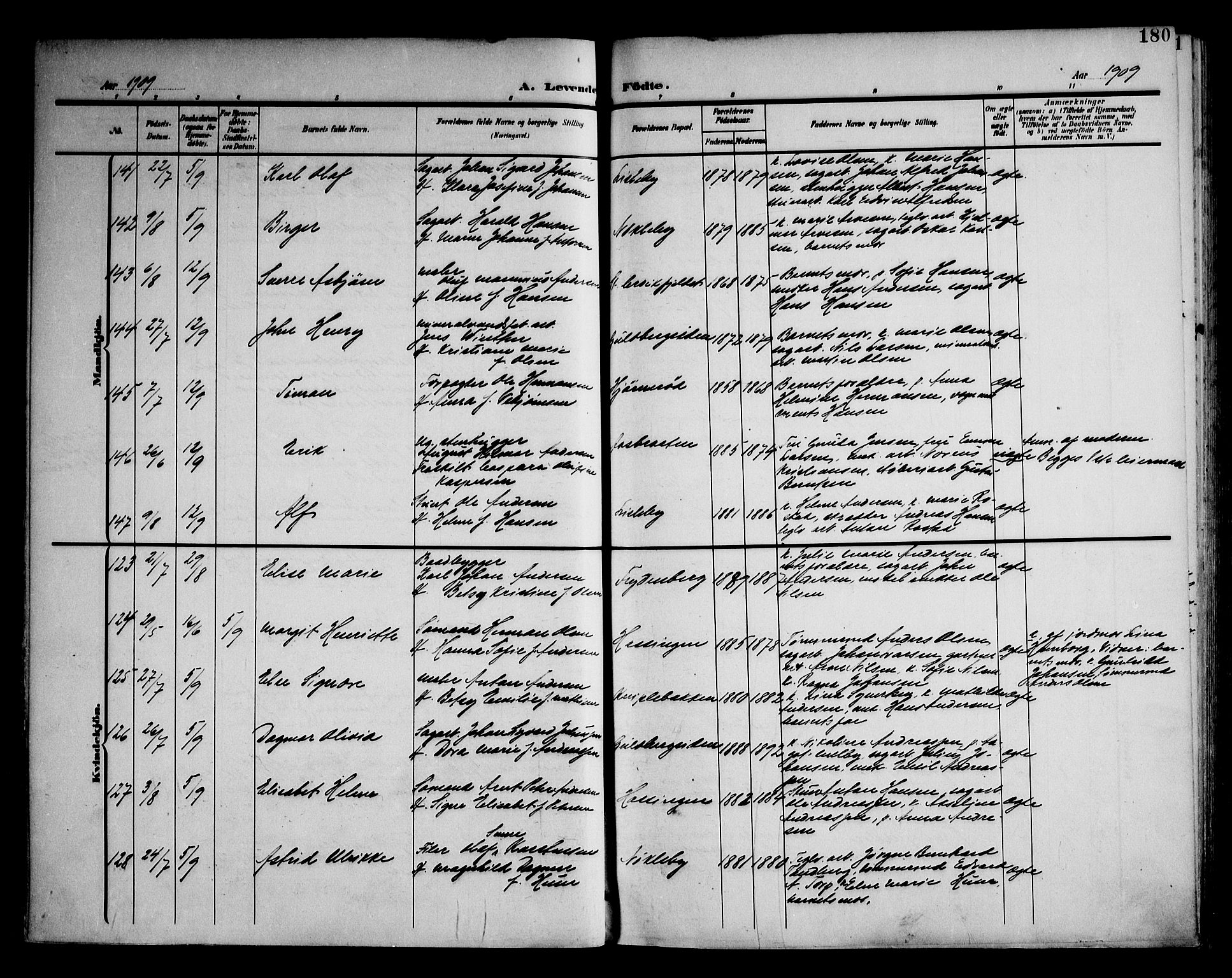 Glemmen prestekontor Kirkebøker, SAO/A-10908/F/Fa/L0014: Parish register (official) no. 14, 1902-1922, p. 180