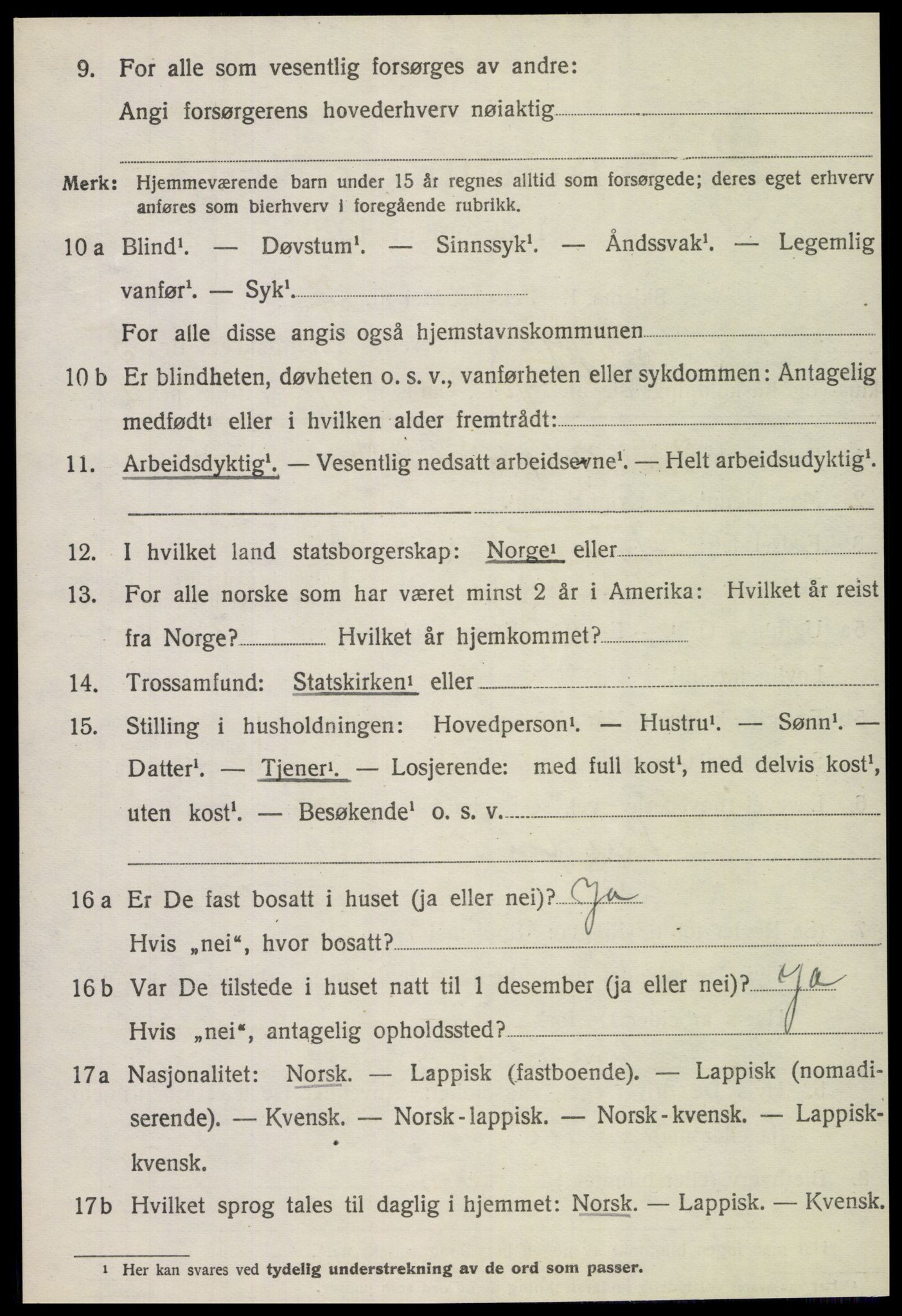SAT, 1920 census for Egge, 1920, p. 1079