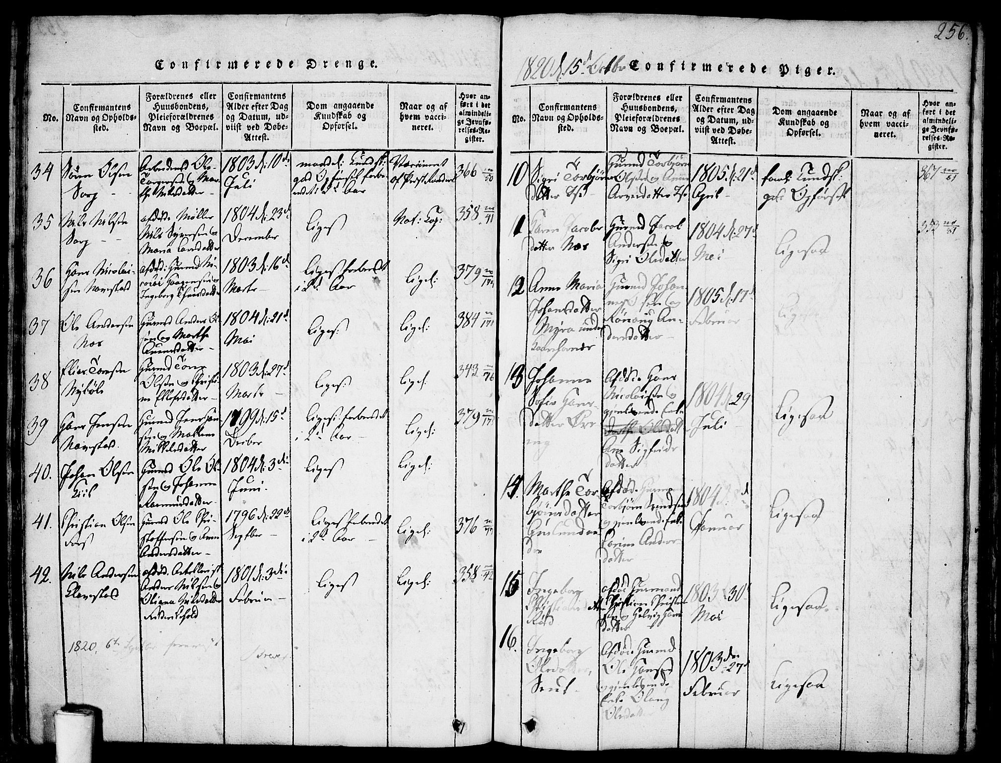 Skjeberg prestekontor Kirkebøker, AV/SAO-A-10923/F/Fa/L0004: Parish register (official) no. I 4, 1815-1830, p. 256