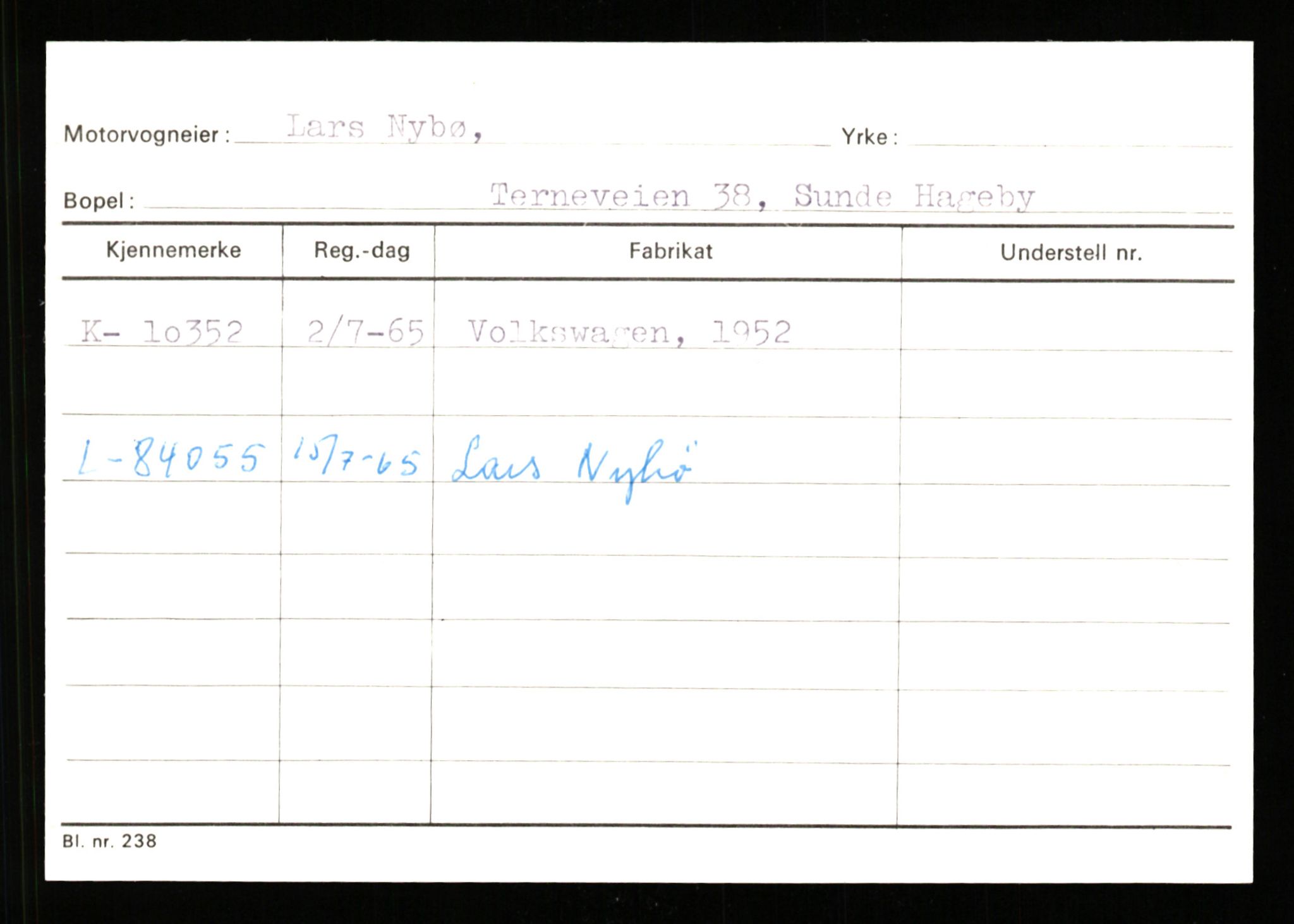 Stavanger trafikkstasjon, SAST/A-101942/0/G/L0002: Registreringsnummer: 5791 - 10405, 1930-1971, p. 3192