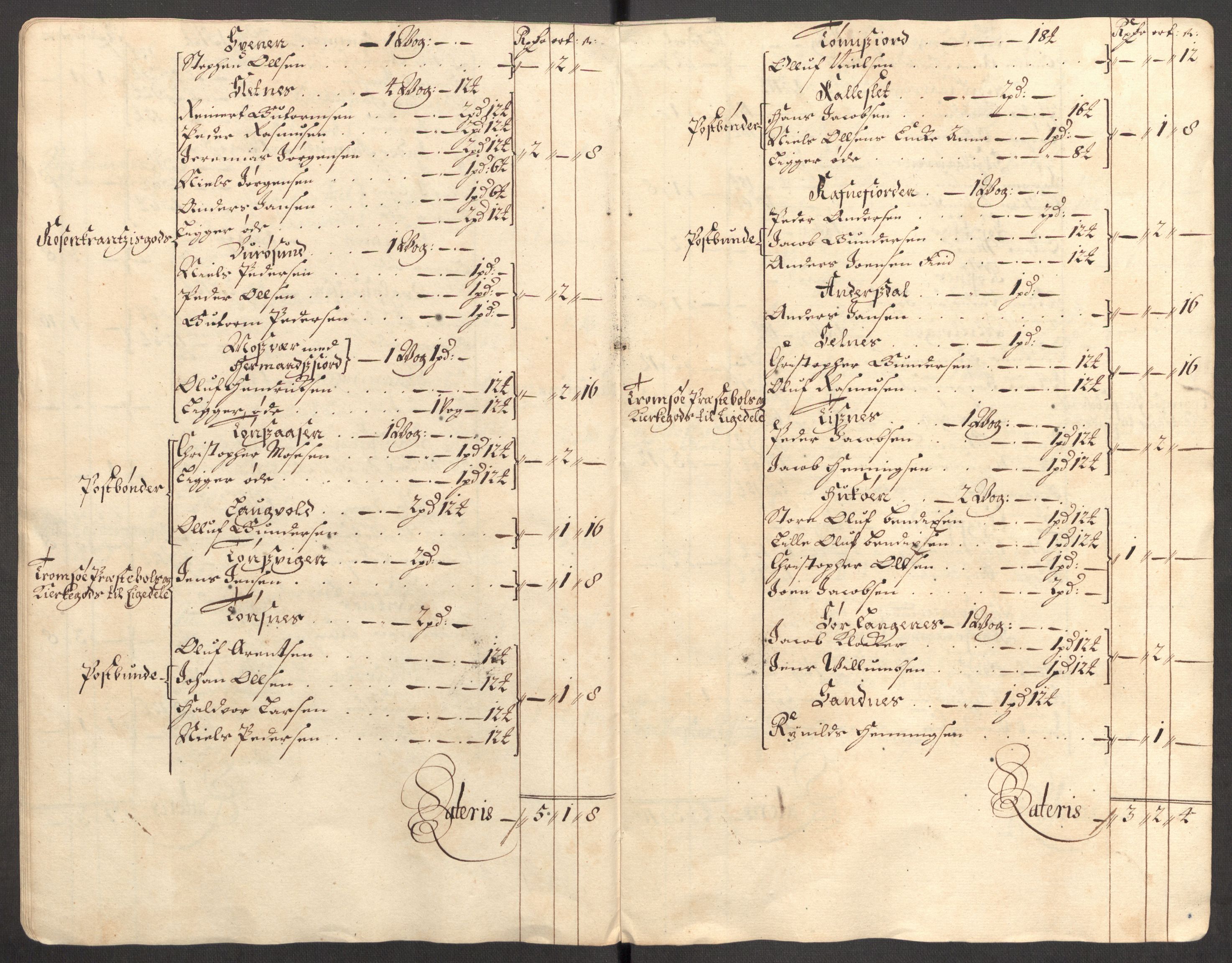 Rentekammeret inntil 1814, Reviderte regnskaper, Fogderegnskap, AV/RA-EA-4092/R68/L4754: Fogderegnskap Senja og Troms, 1697-1699, p. 183