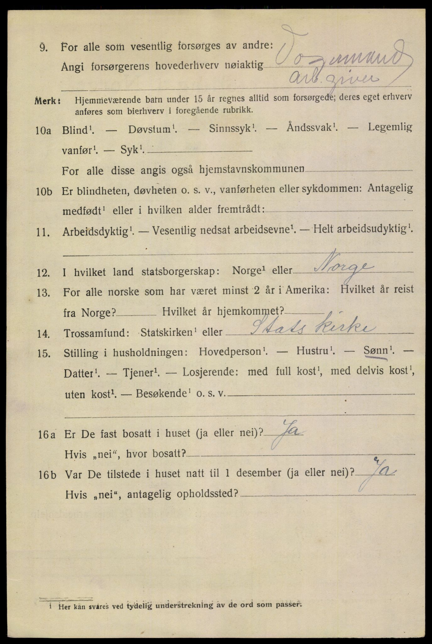 SAKO, 1920 census for Skien, 1920, p. 24787