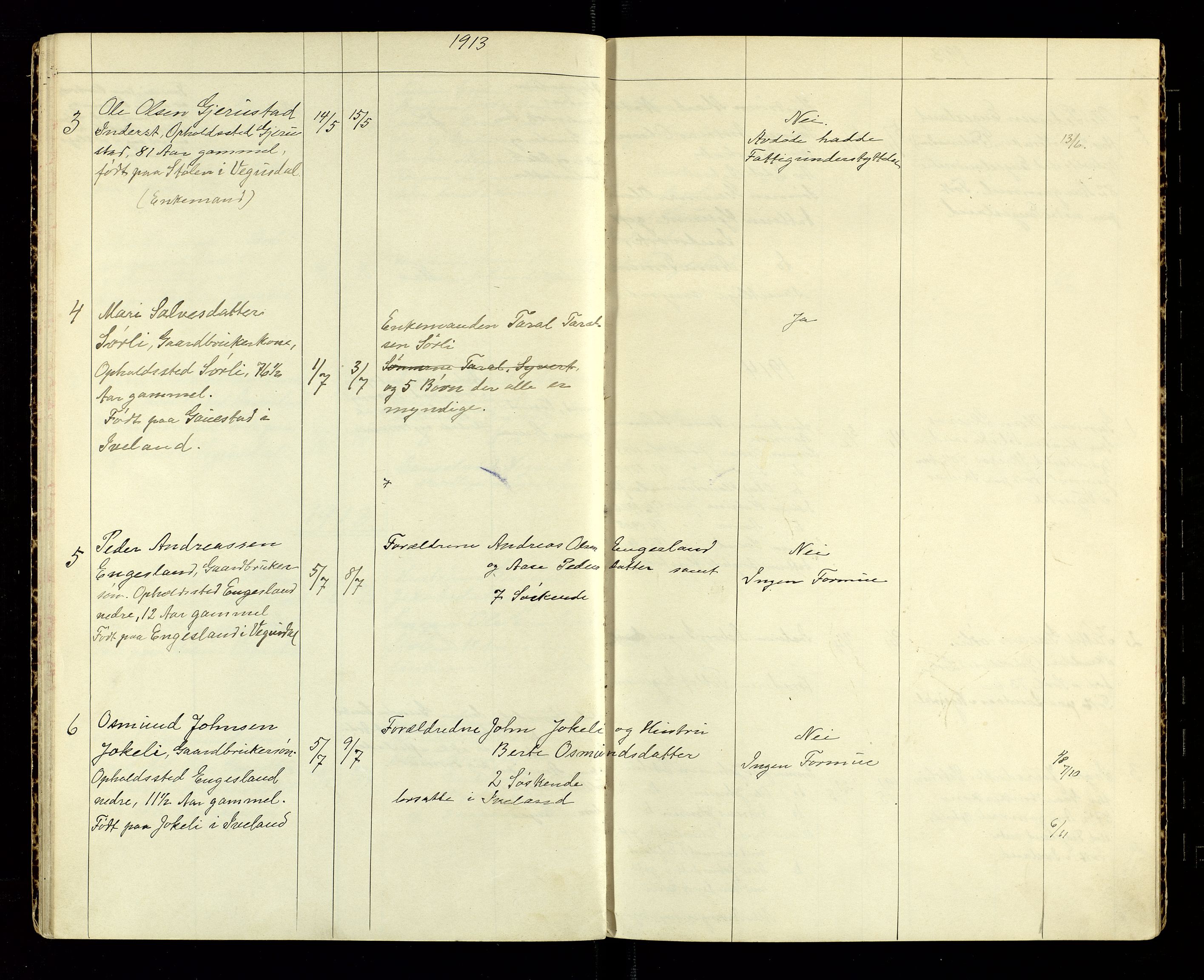 Vegusdal lensmannskontor, AV/SAK-1241-0048/F/Fe/L0001/0001: Dødsfallsprotokoller / Dødsfallsprotokoll, 1901-1923