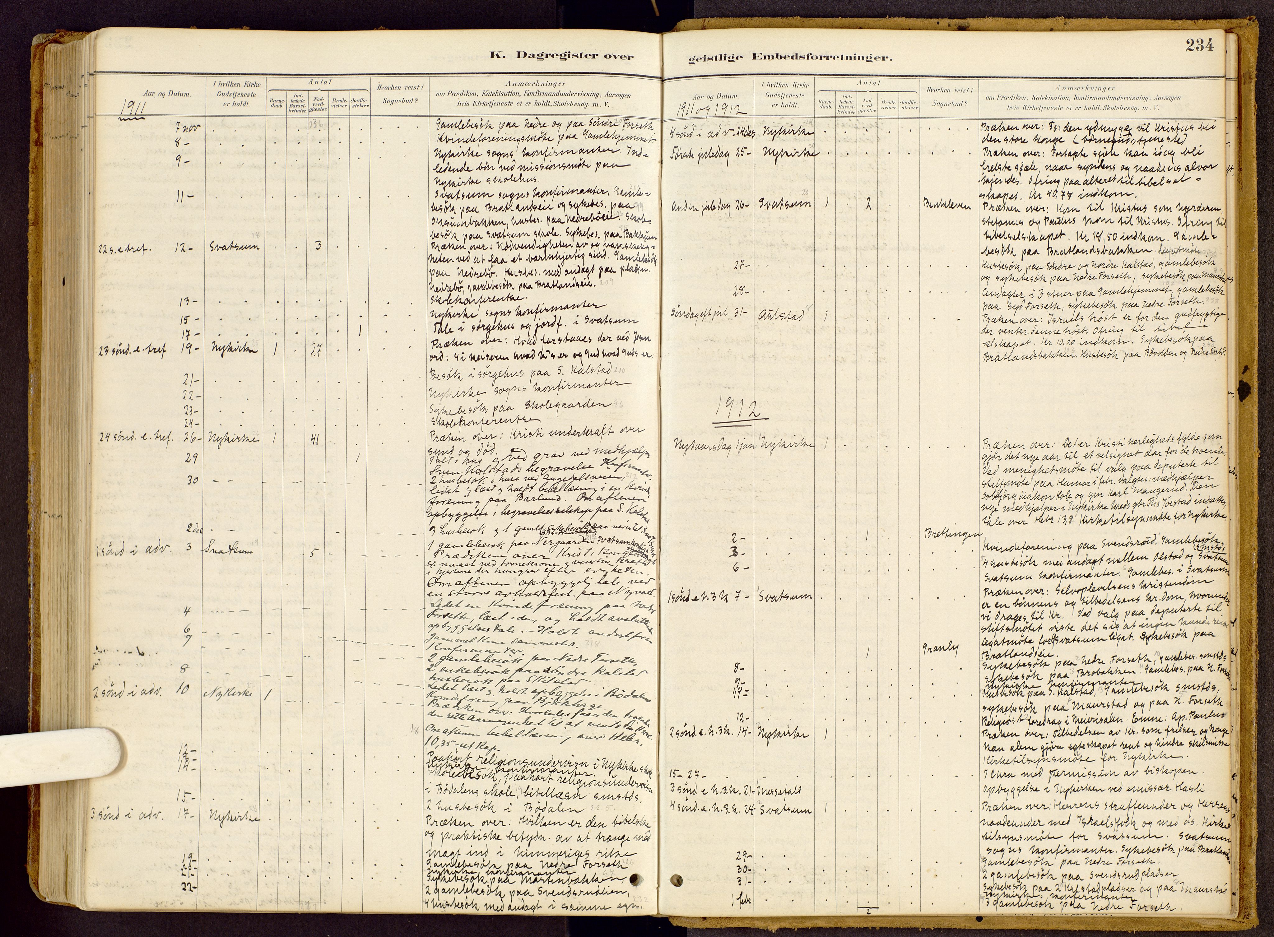 Vestre Gausdal prestekontor, SAH/PREST-094/H/Ha/Haa/L0002: Parish register (official) no. 2, 1887-1918, p. 234