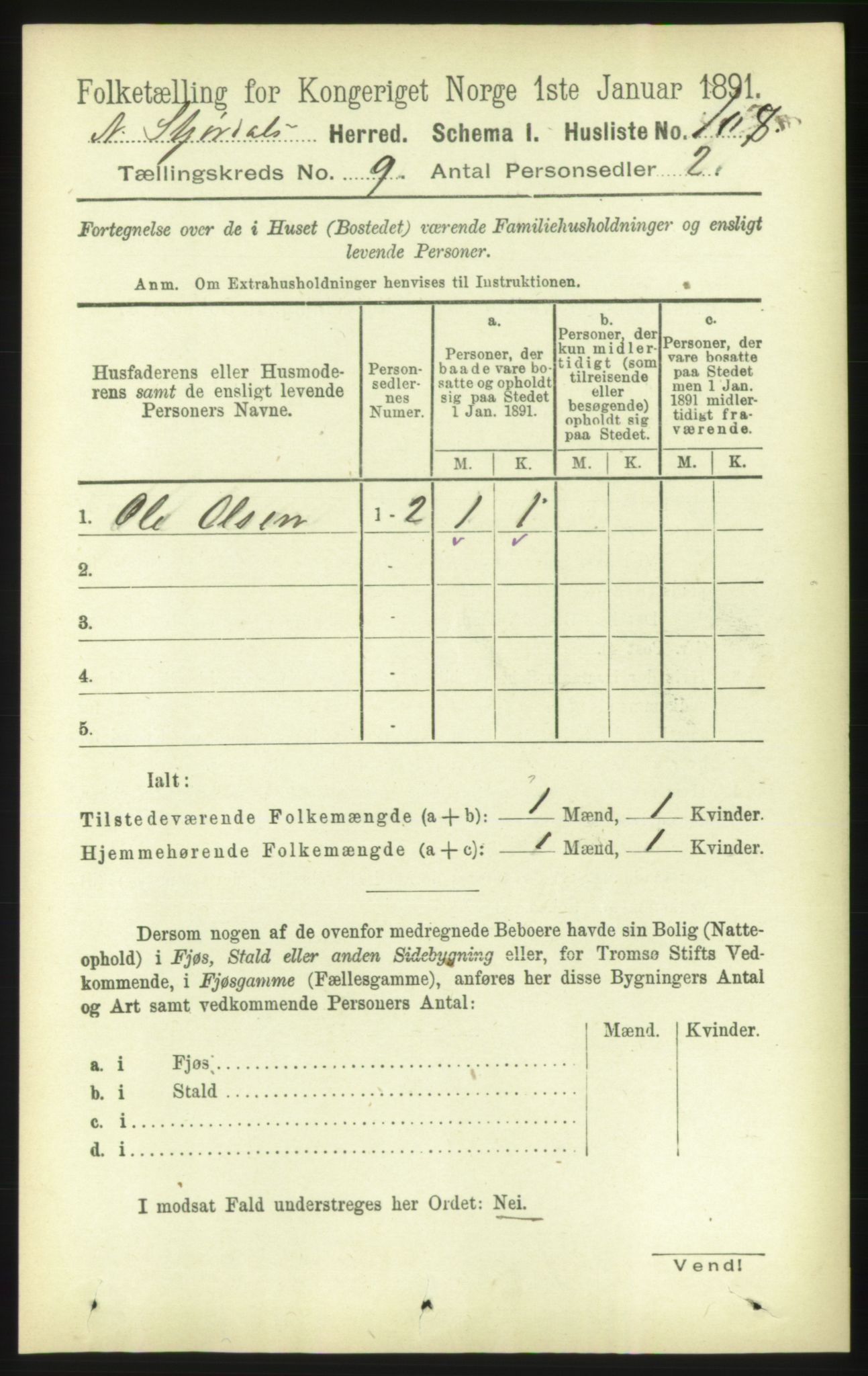 RA, 1891 census for 1714 Nedre Stjørdal, 1891, p. 4841