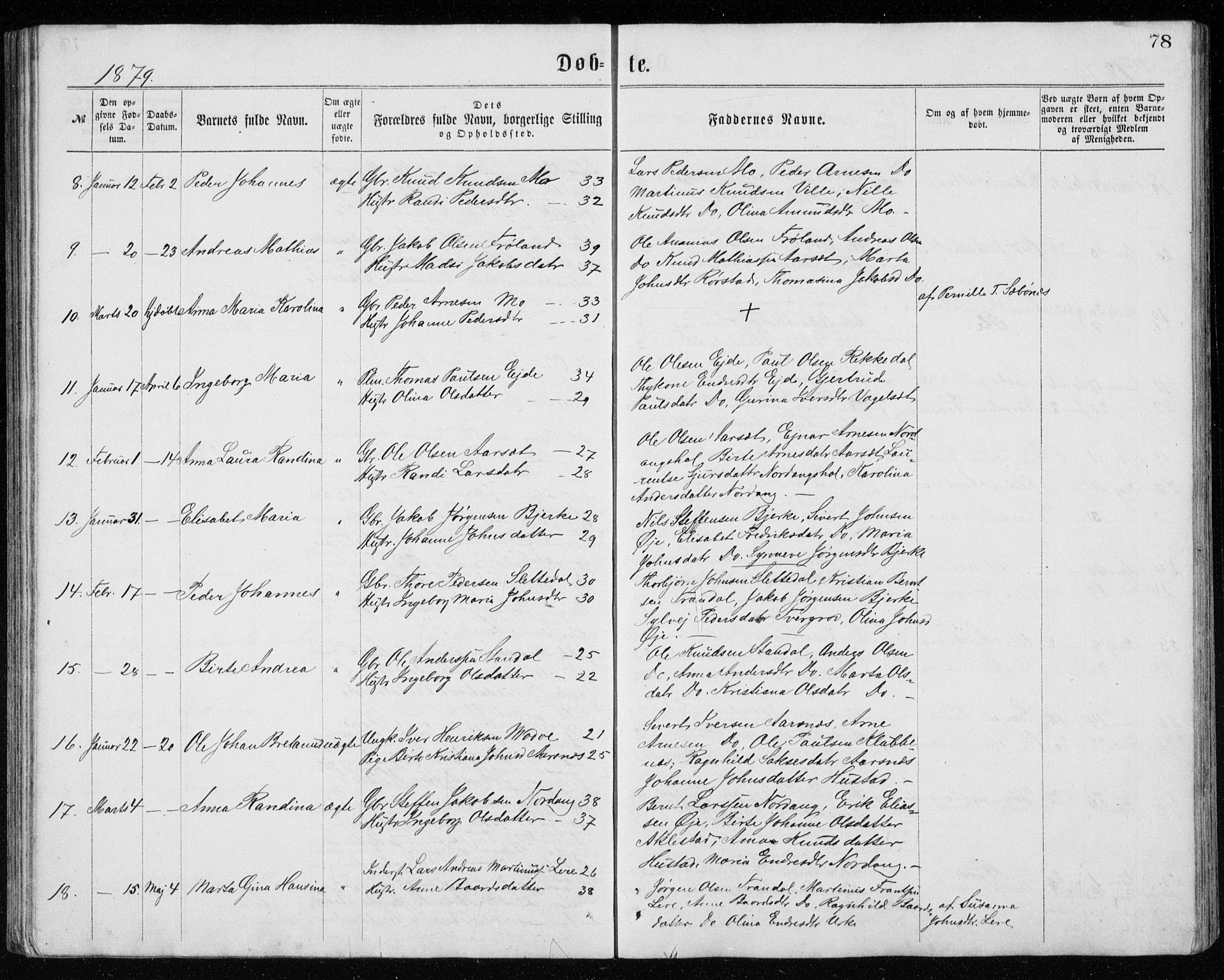 Ministerialprotokoller, klokkerbøker og fødselsregistre - Møre og Romsdal, AV/SAT-A-1454/515/L0214: Parish register (copy) no. 515C01, 1865-1883, p. 78