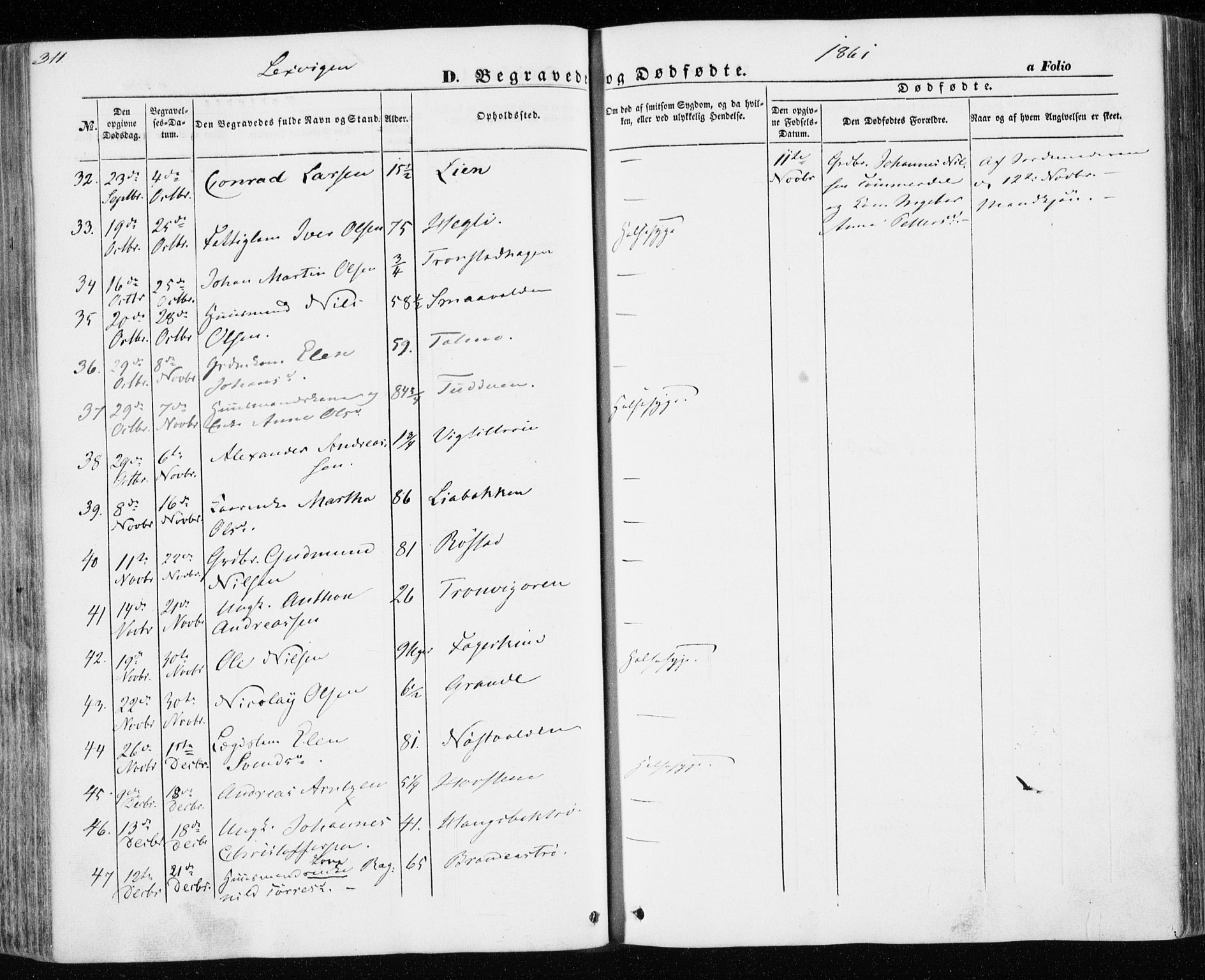Ministerialprotokoller, klokkerbøker og fødselsregistre - Nord-Trøndelag, SAT/A-1458/701/L0008: Parish register (official) no. 701A08 /1, 1854-1863, p. 311