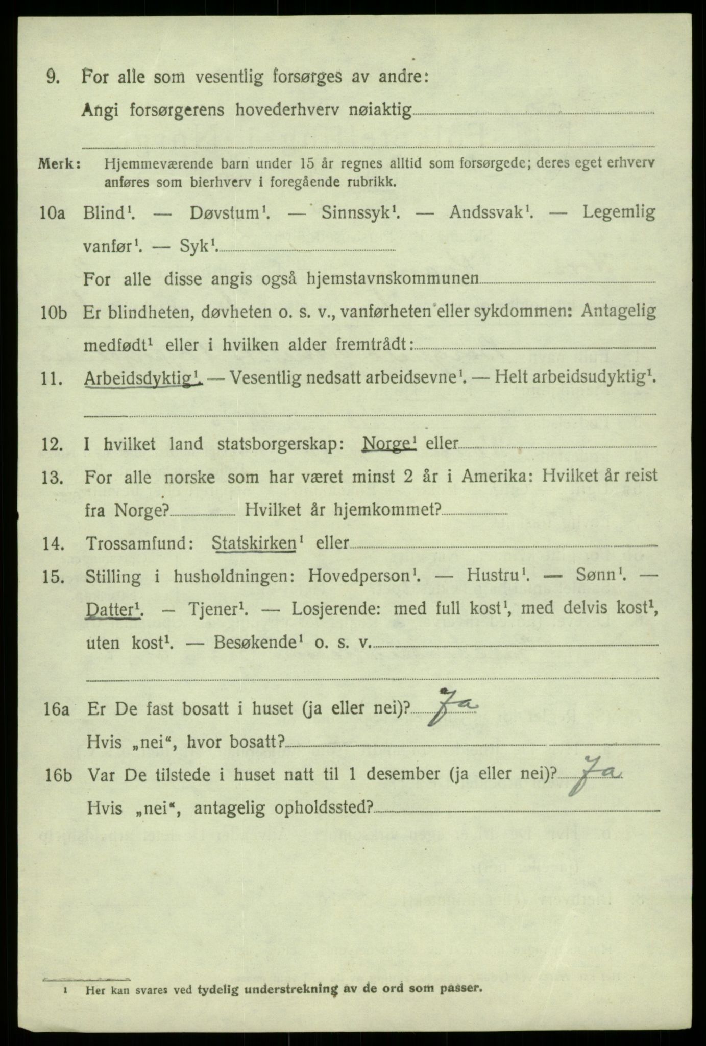 SAB, 1920 census for Kvam, 1920, p. 1790