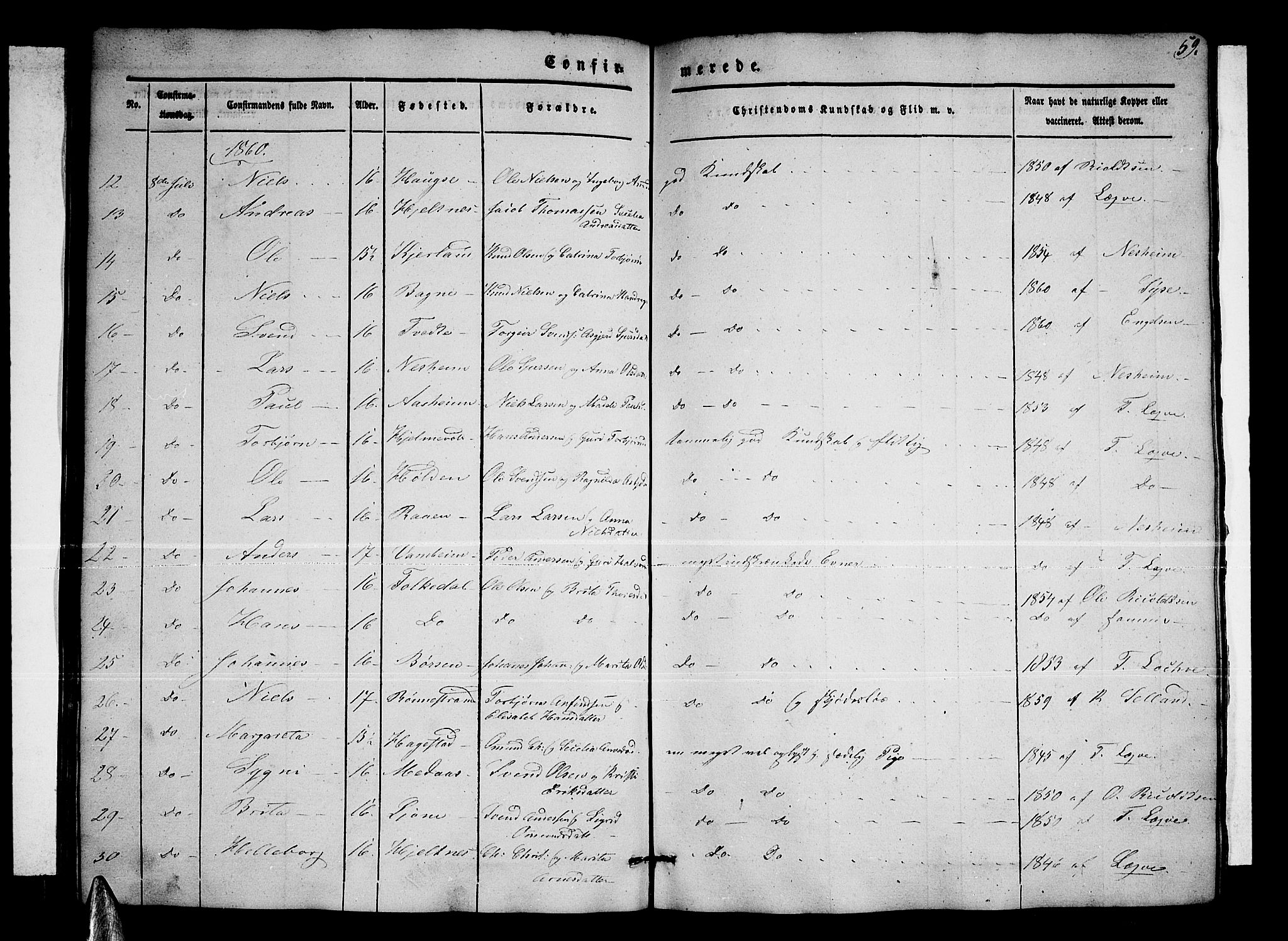 Ulvik sokneprestembete, AV/SAB-A-78801/H/Hab: Parish register (copy) no. A 1, 1855-1868, p. 59