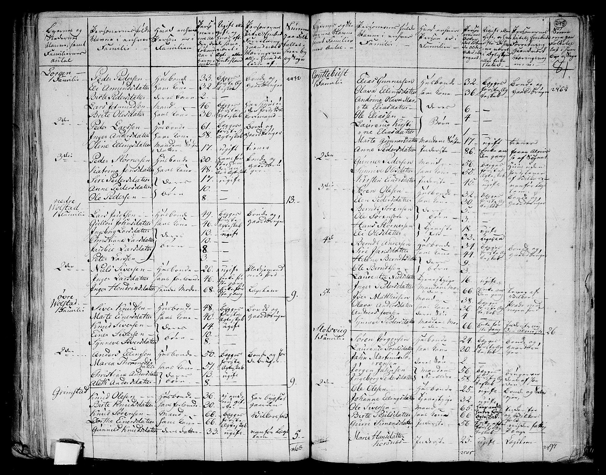RA, 1801 census for 1531P Borgund, 1801, p. 247b-248a
