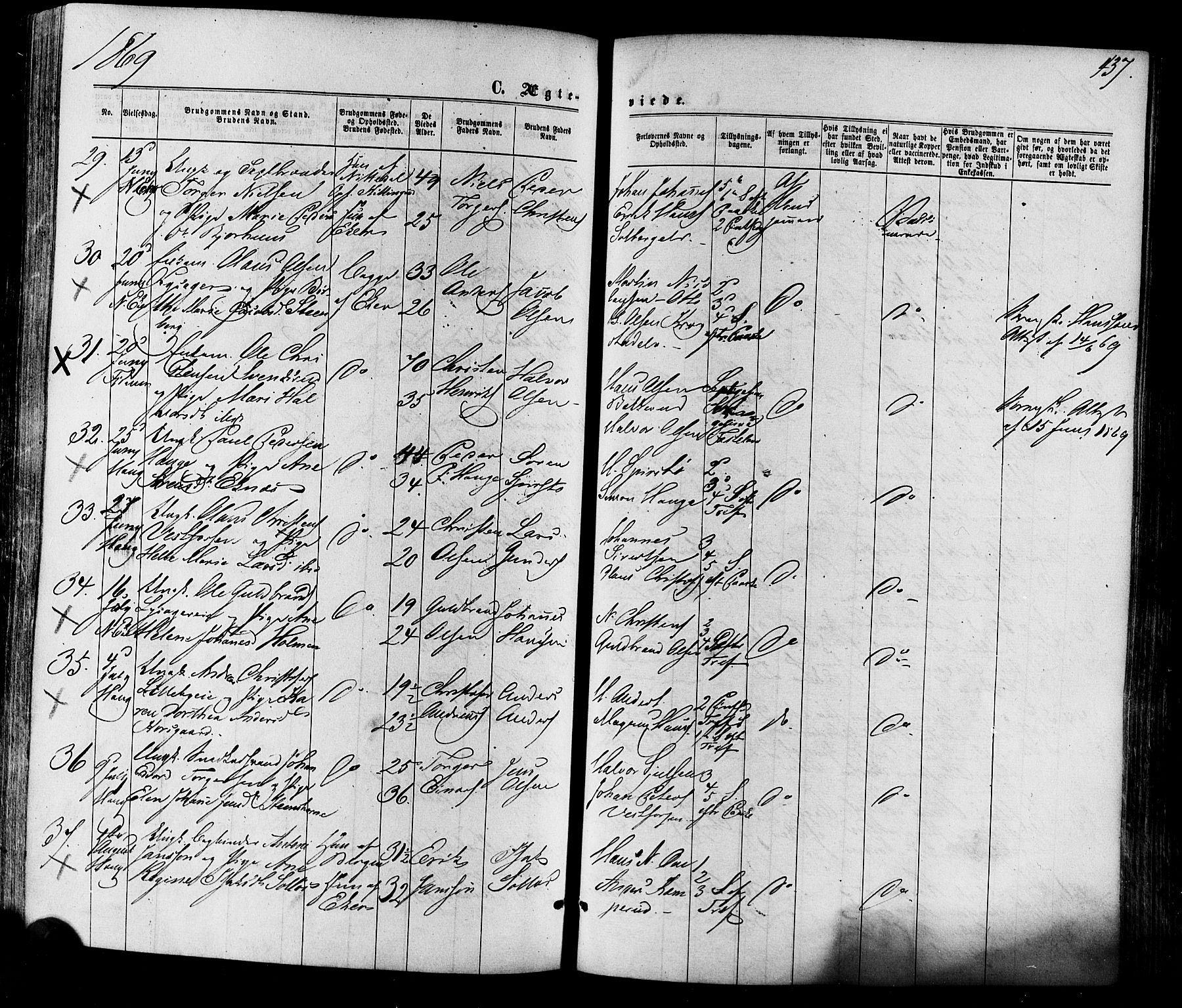 Eiker kirkebøker, AV/SAKO-A-4/F/Fa/L0017: Parish register (official) no. I 17, 1869-1877, p. 437