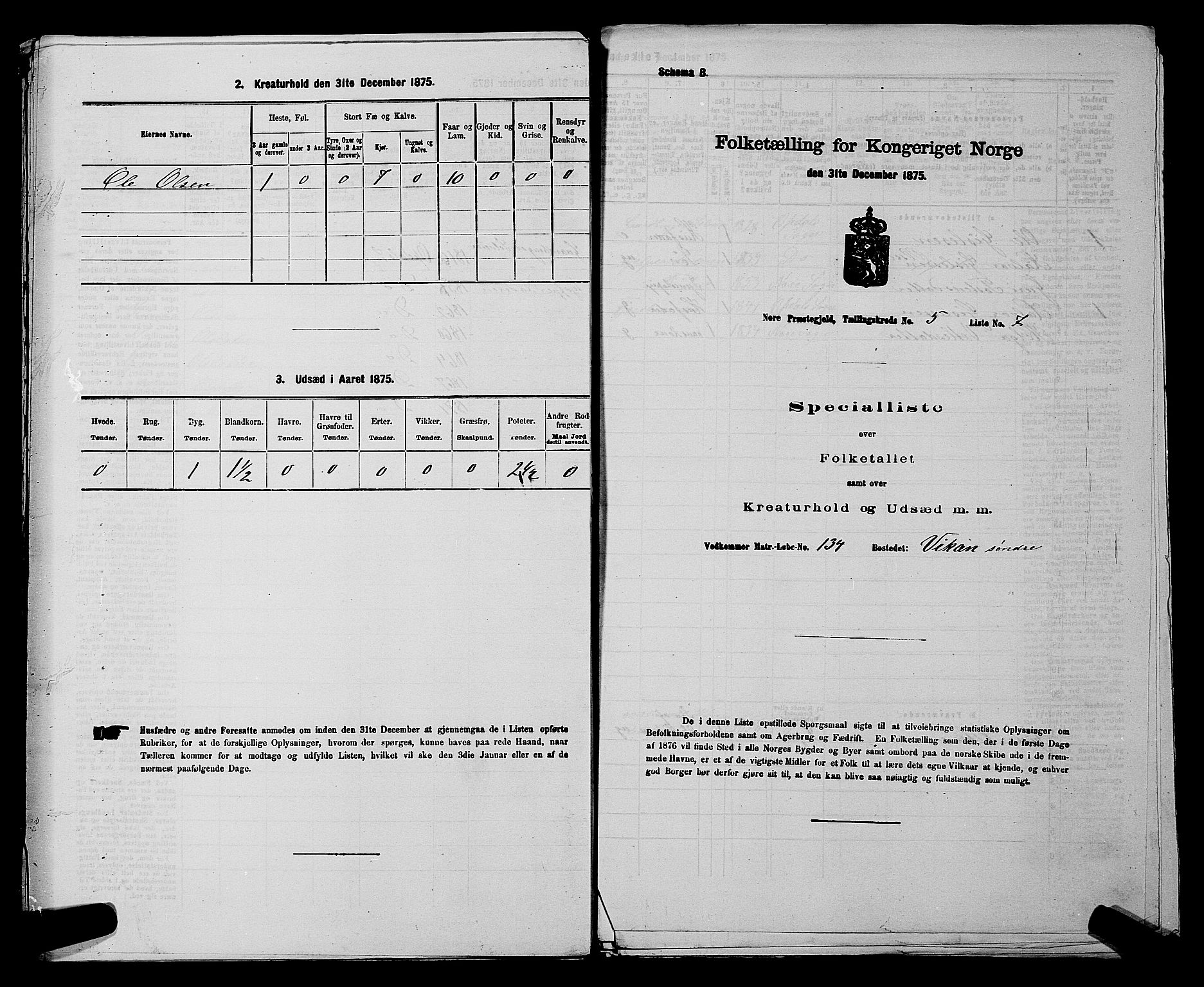 SAKO, 1875 census for 0633P Nore, 1875, p. 653