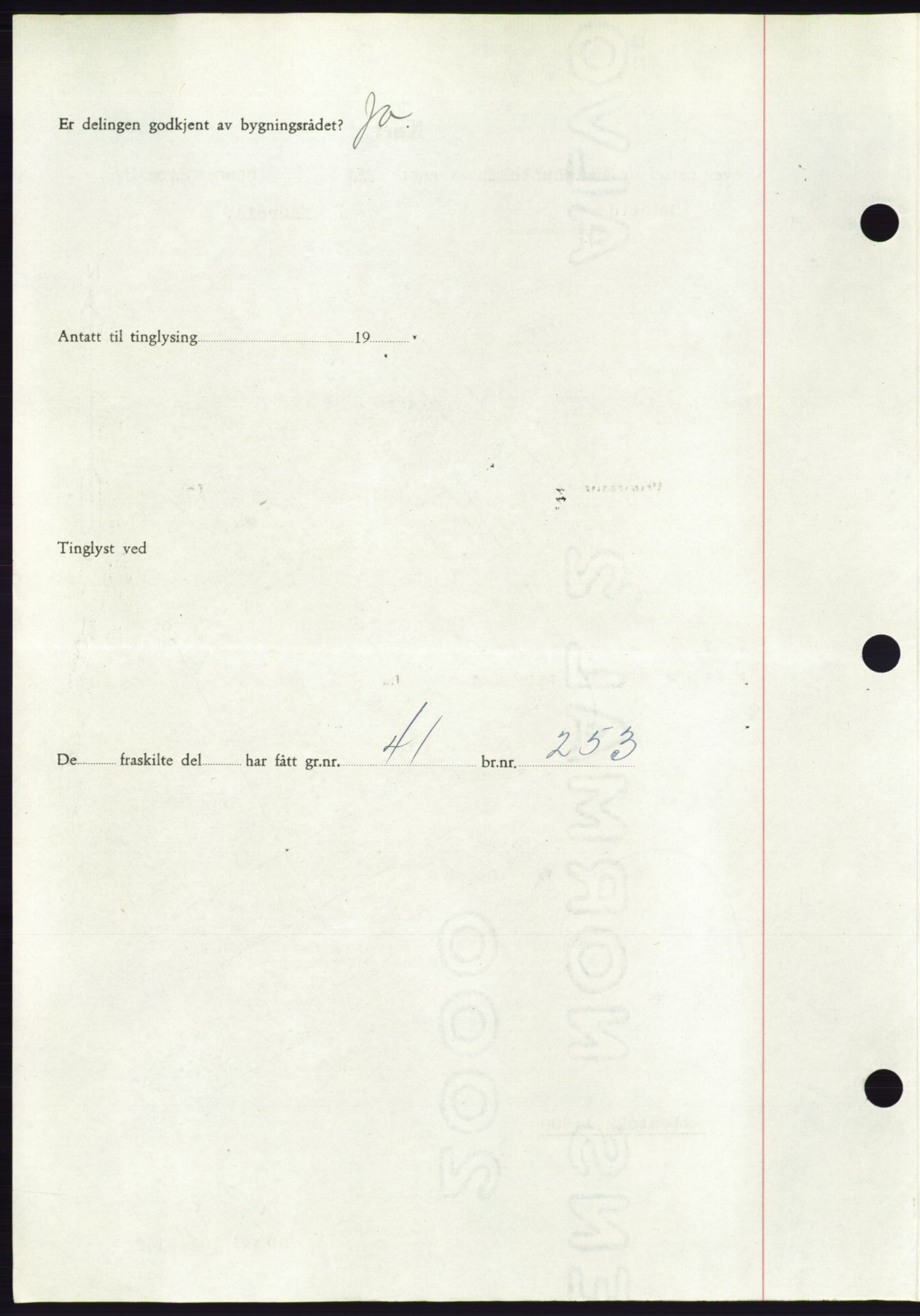 Søre Sunnmøre sorenskriveri, AV/SAT-A-4122/1/2/2C/L0085: Mortgage book no. 11A, 1949-1949, Diary no: : 2115/1949