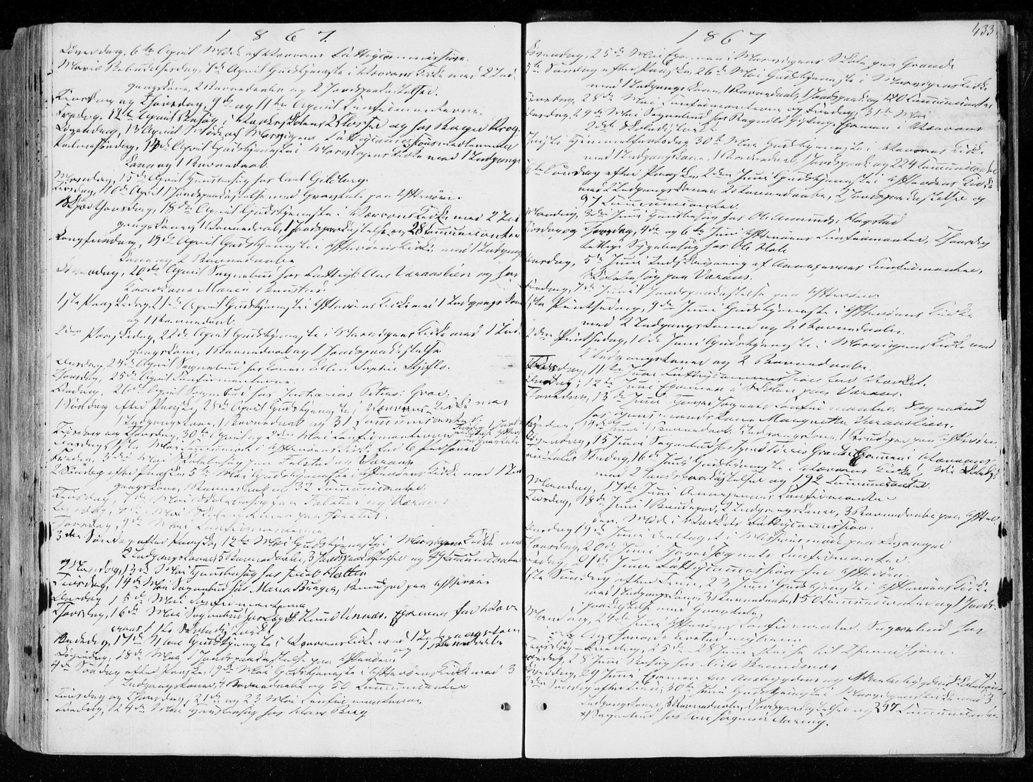 Ministerialprotokoller, klokkerbøker og fødselsregistre - Nord-Trøndelag, SAT/A-1458/722/L0218: Parish register (official) no. 722A05, 1843-1868, p. 433