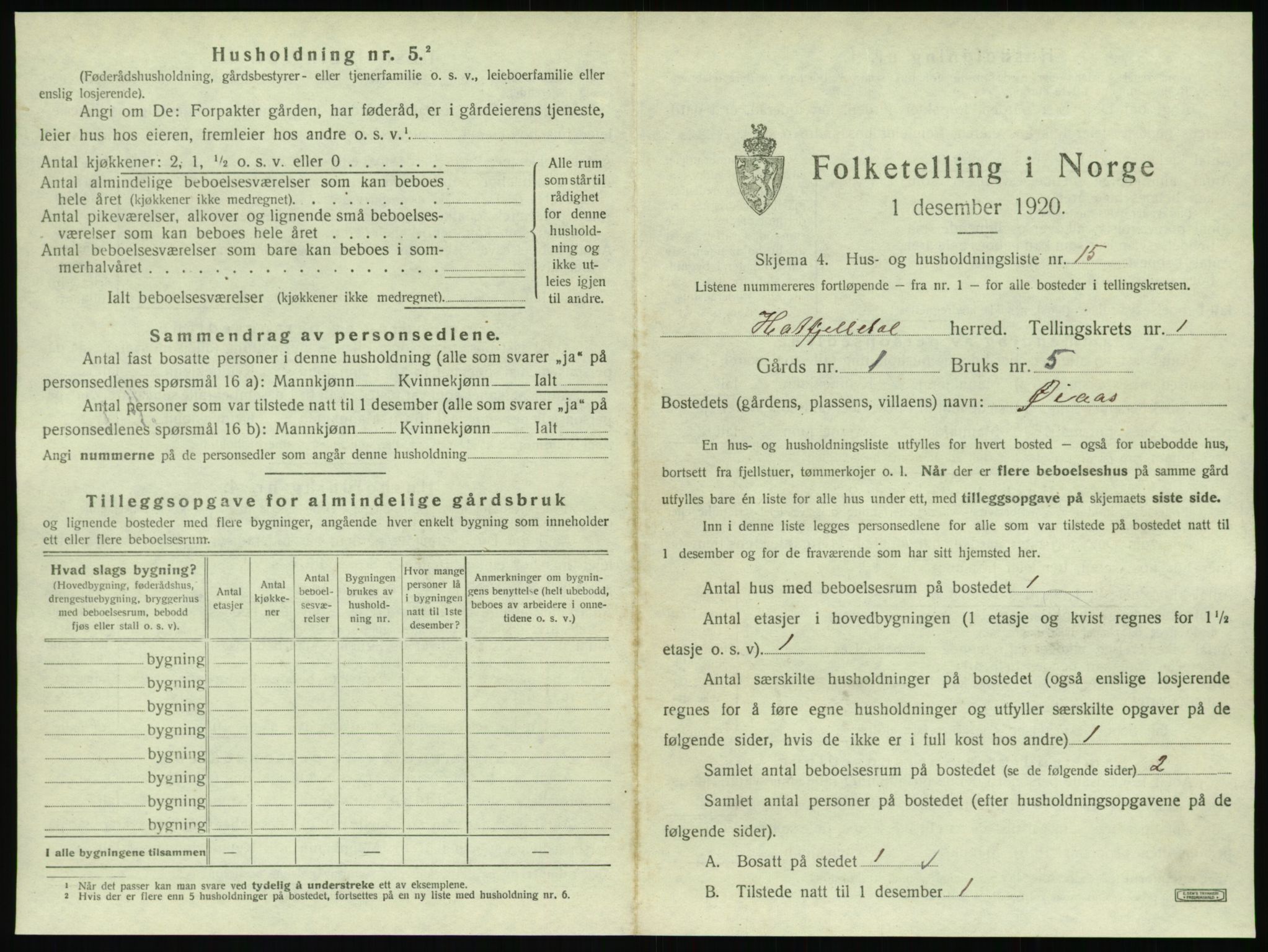 SAT, 1920 census for Hattfjelldal, 1920, p. 74