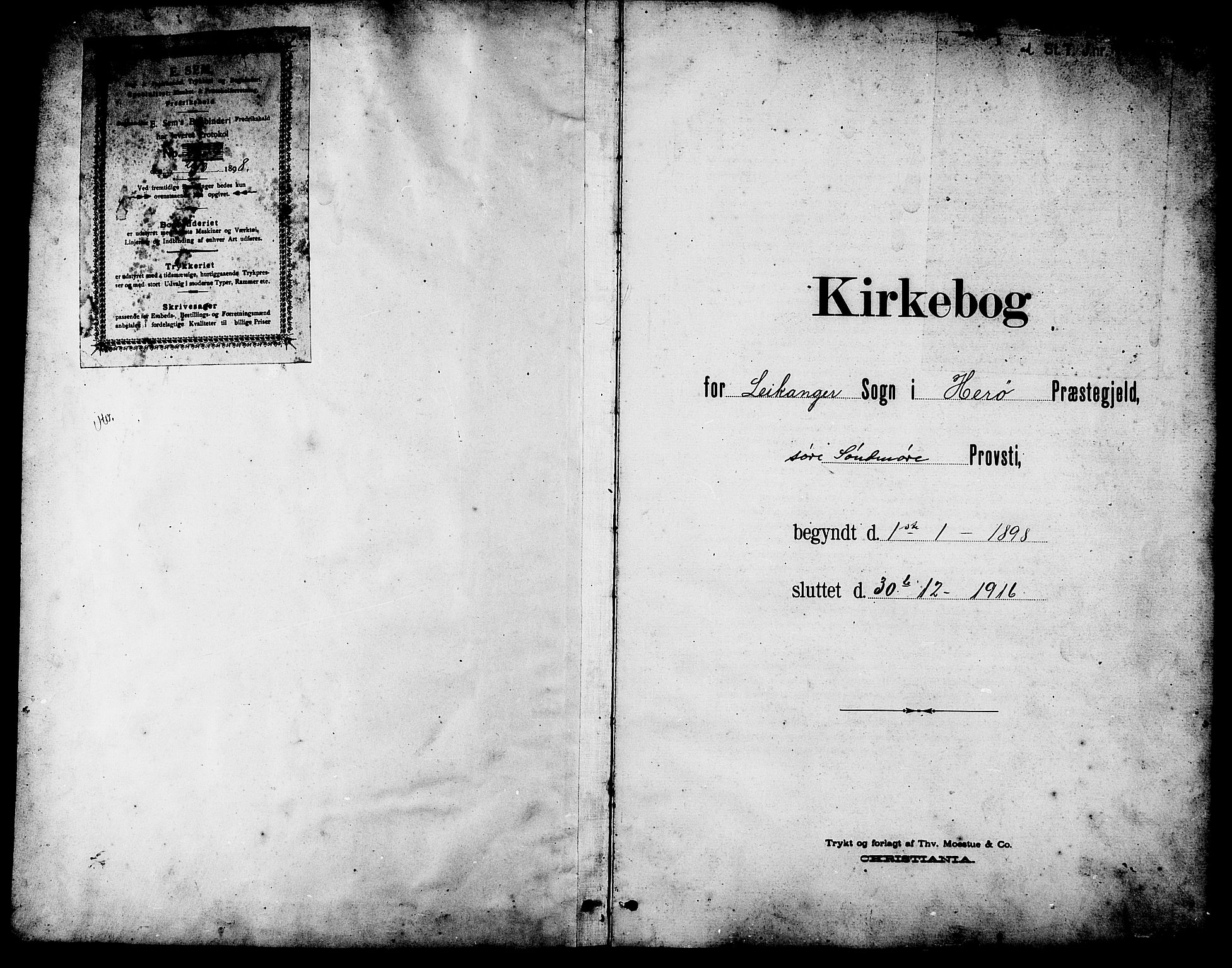 Ministerialprotokoller, klokkerbøker og fødselsregistre - Møre og Romsdal, SAT/A-1454/508/L0098: Parish register (copy) no. 508C02, 1898-1916, p. 1