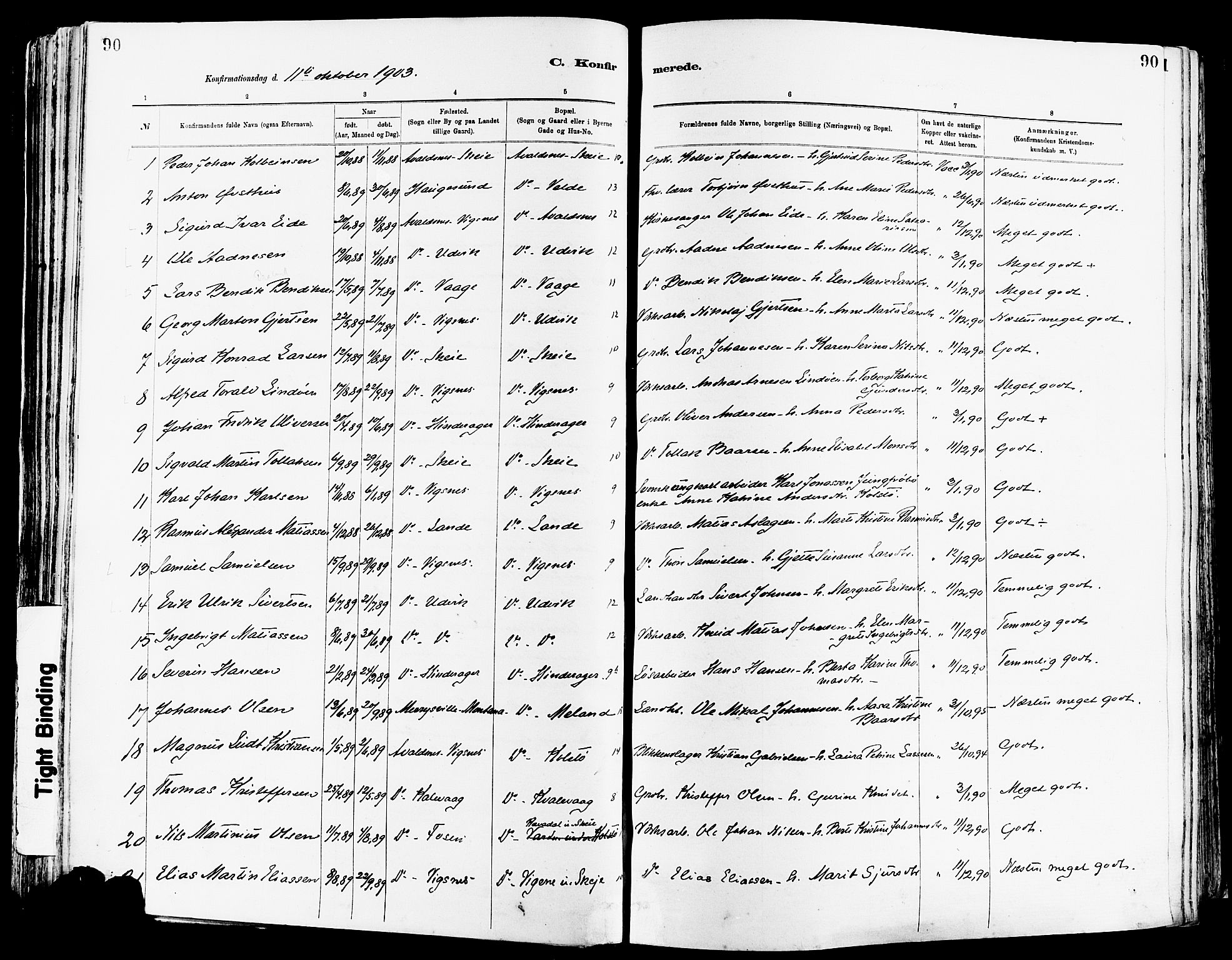 Avaldsnes sokneprestkontor, AV/SAST-A -101851/H/Ha/Haa/L0015: Parish register (official) no. A 15, 1880-1906, p. 90