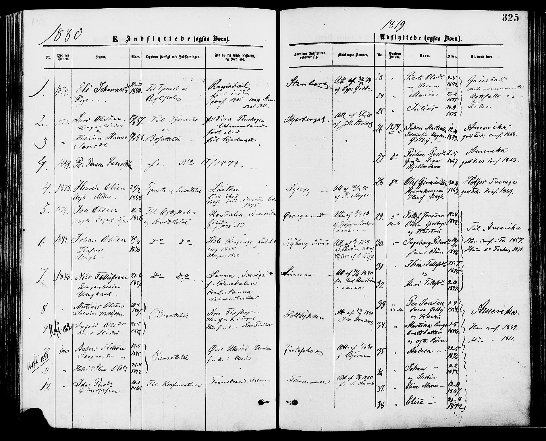 Trysil prestekontor, SAH/PREST-046/H/Ha/Haa/L0007: Parish register (official) no. 7, 1874-1880, p. 325