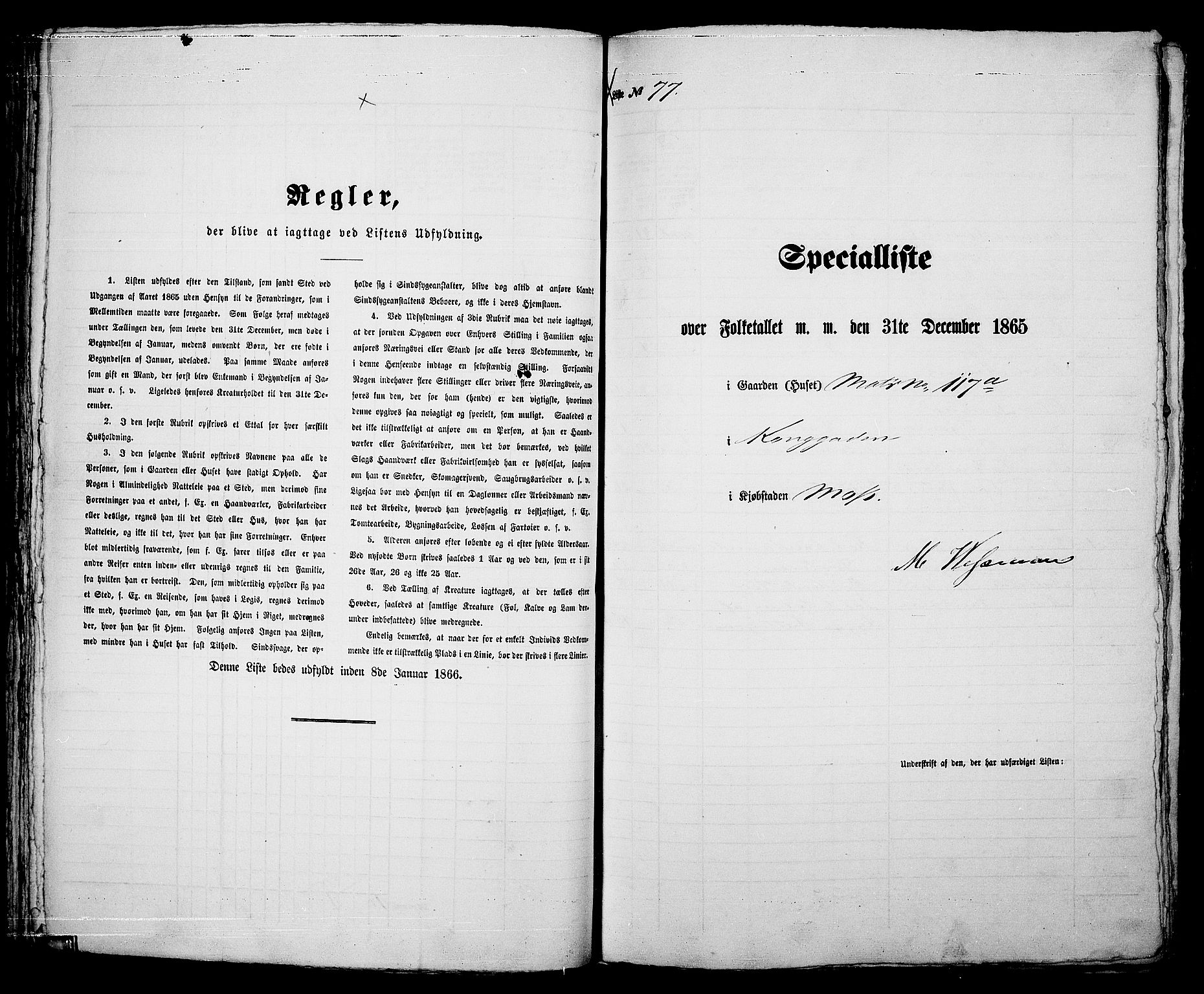 RA, 1865 census for Moss/Moss, 1865, p. 159