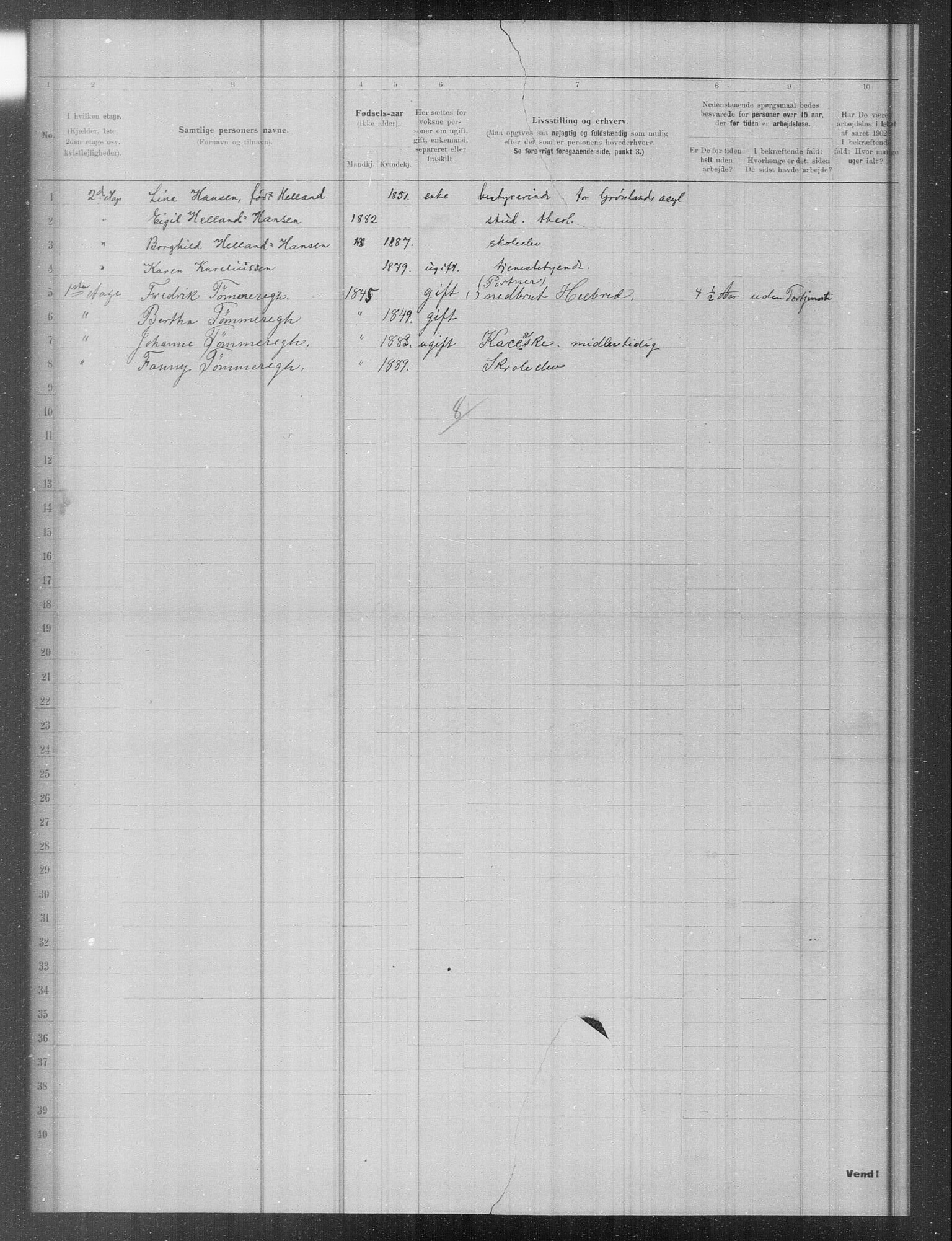 OBA, Municipal Census 1902 for Kristiania, 1902, p. 13615