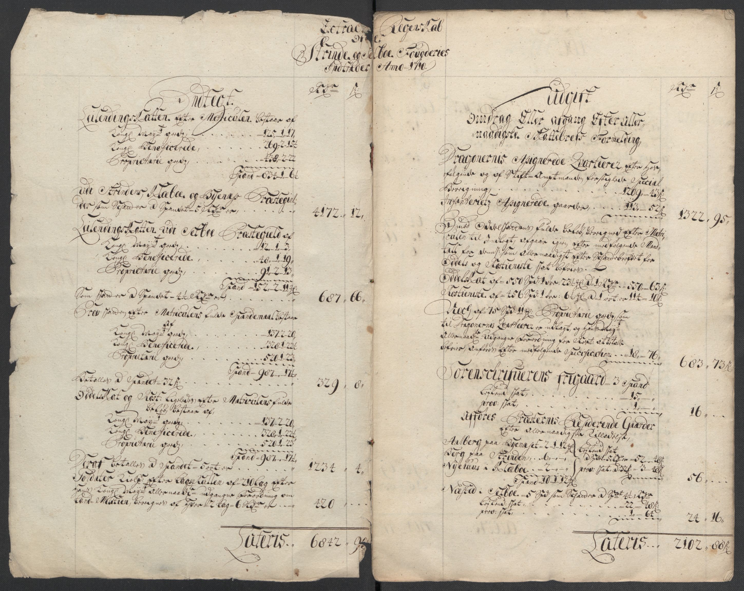 Rentekammeret inntil 1814, Reviderte regnskaper, Fogderegnskap, RA/EA-4092/R61/L4111: Fogderegnskap Strinda og Selbu, 1709-1710, p. 296