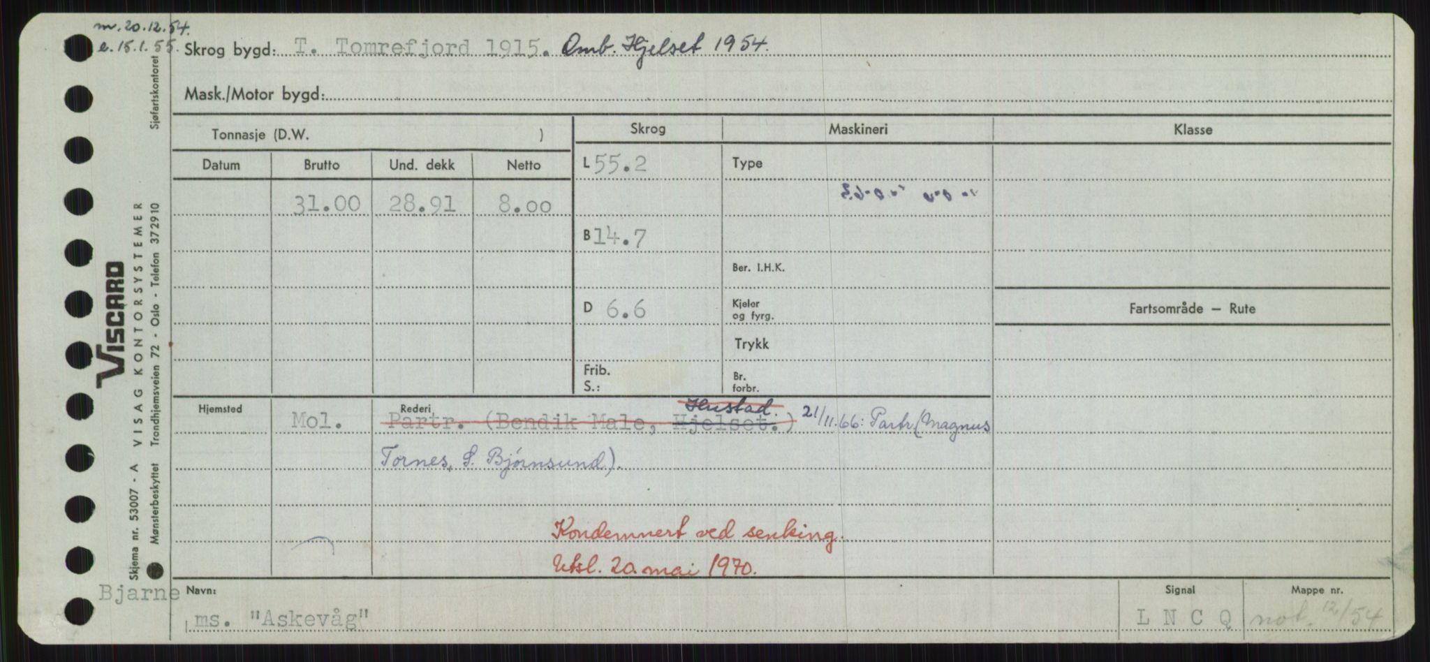 Sjøfartsdirektoratet med forløpere, Skipsmålingen, RA/S-1627/H/Hd/L0002: Fartøy, Apa-Axe, p. 265