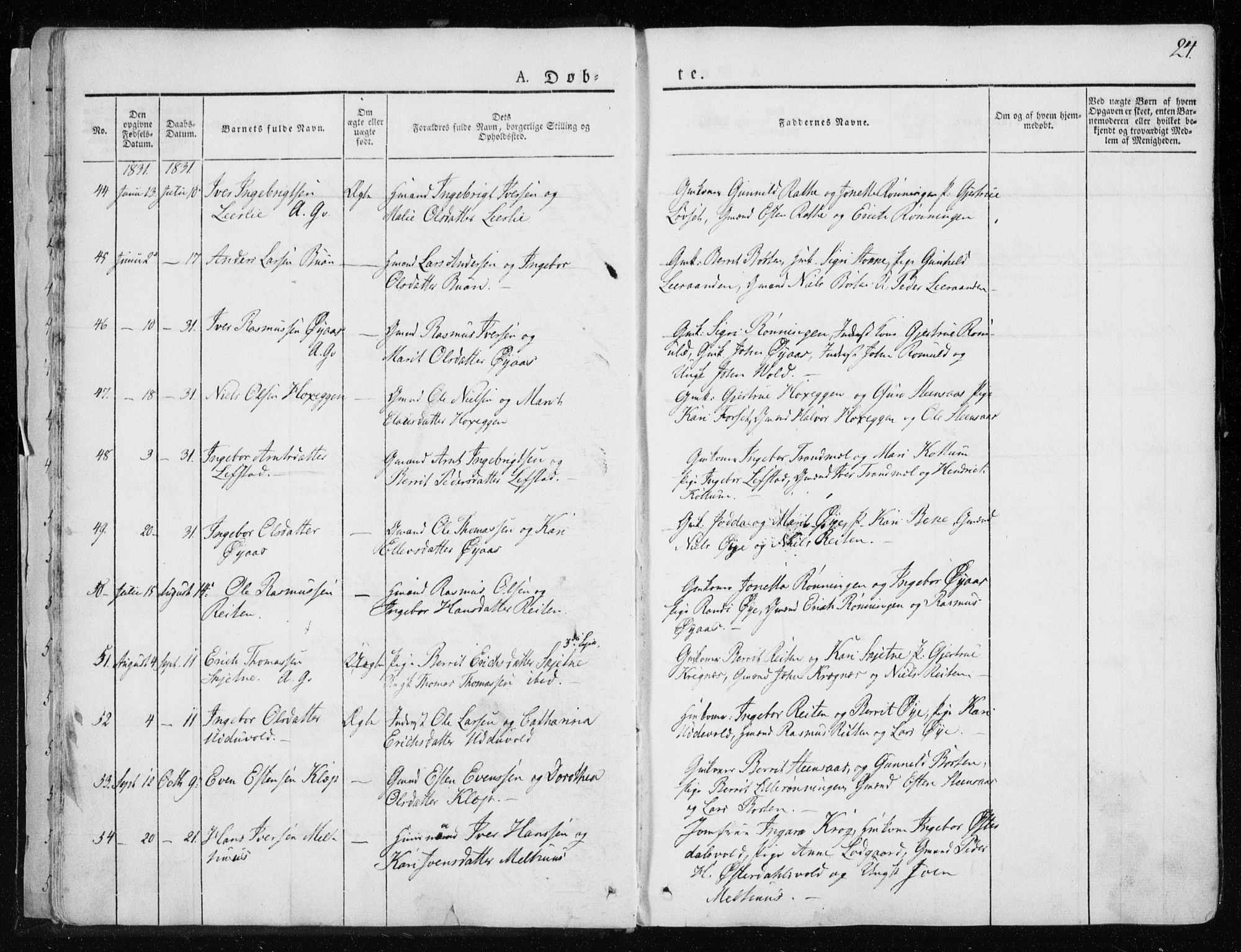 Ministerialprotokoller, klokkerbøker og fødselsregistre - Sør-Trøndelag, AV/SAT-A-1456/691/L1069: Parish register (official) no. 691A04, 1826-1841, p. 24