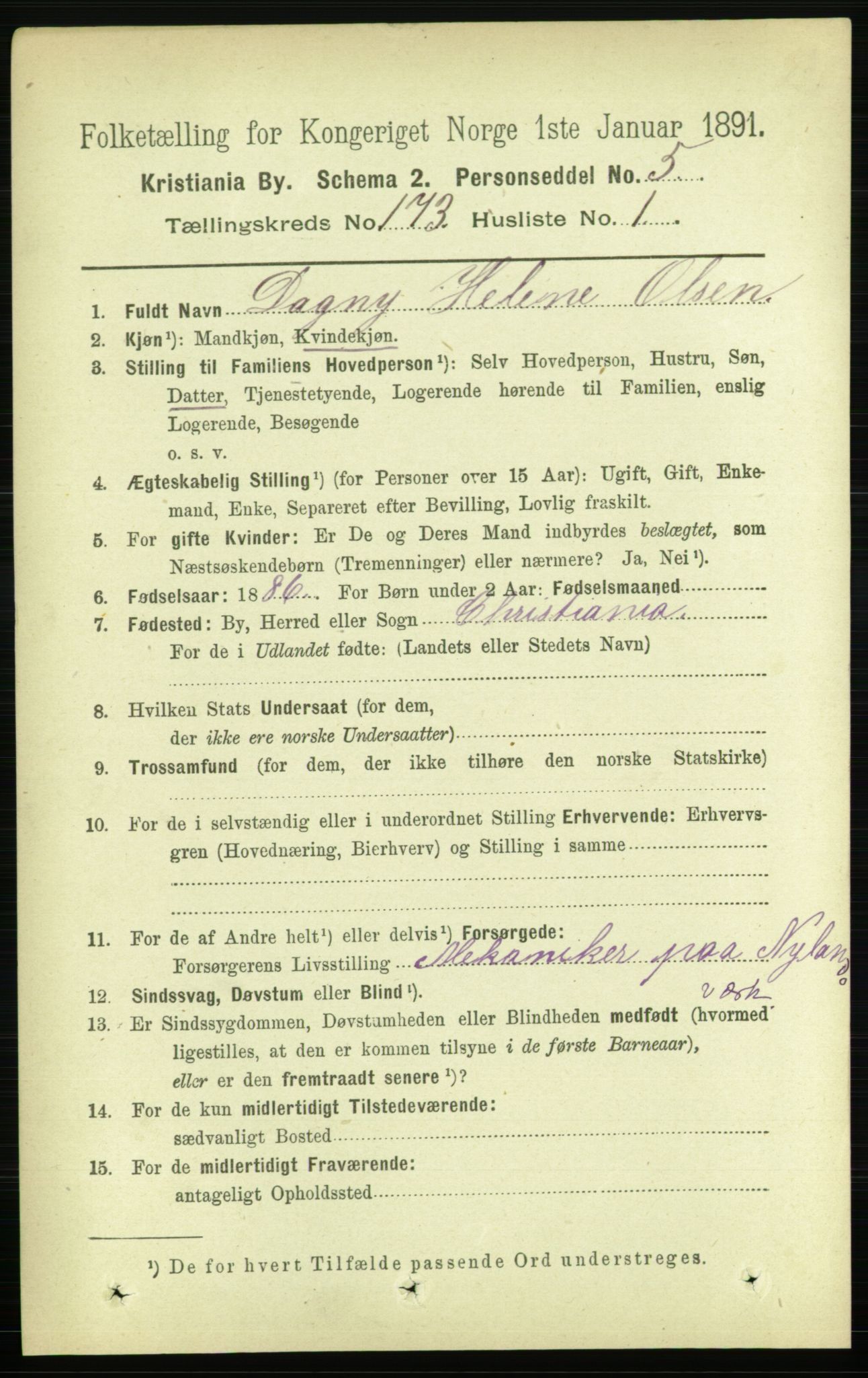 RA, 1891 census for 0301 Kristiania, 1891, p. 102796