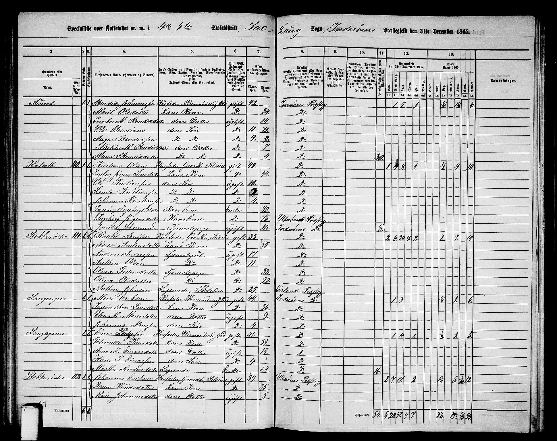 RA, 1865 census for Inderøy, 1865, p. 75