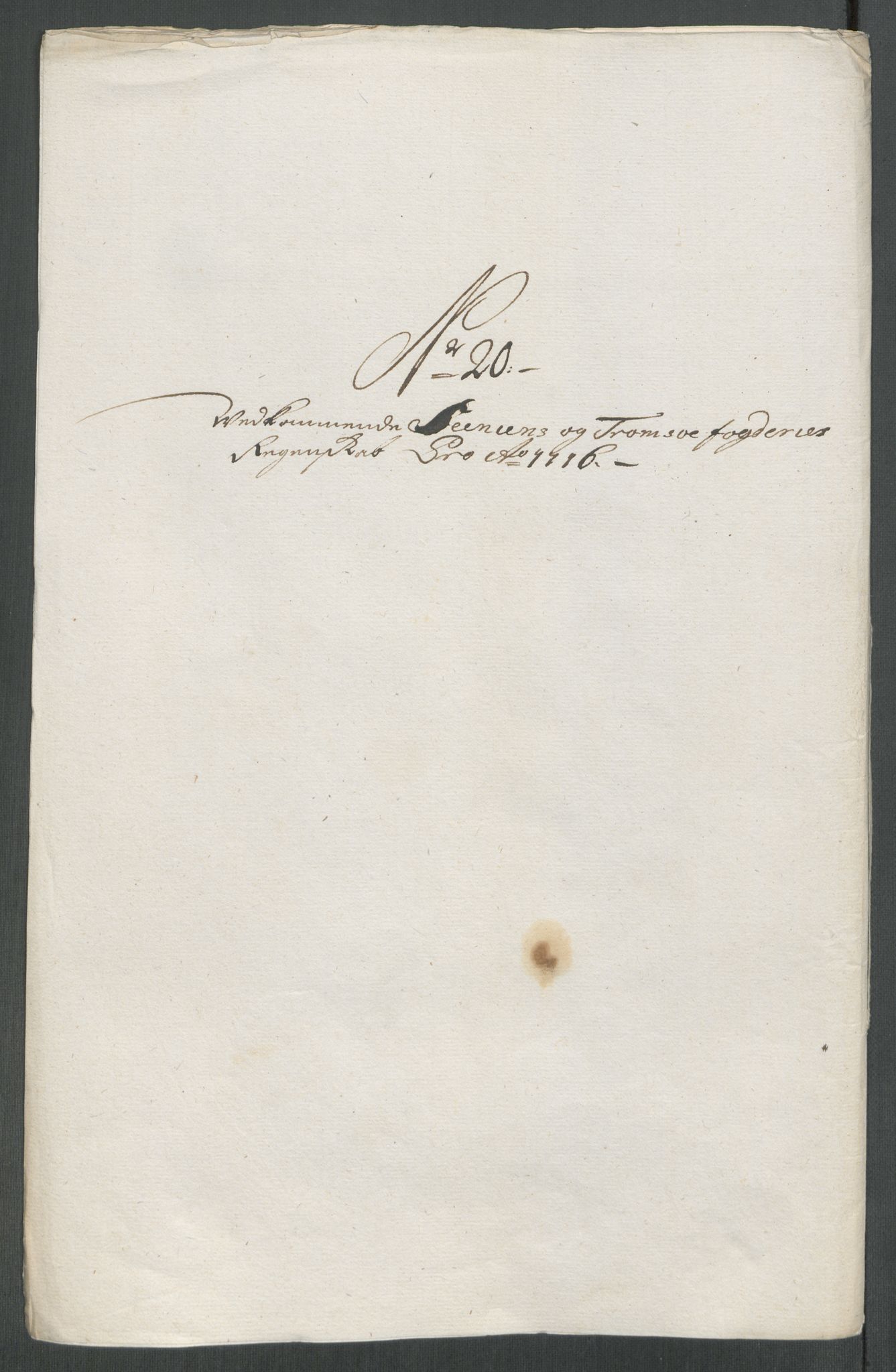 Rentekammeret inntil 1814, Reviderte regnskaper, Fogderegnskap, AV/RA-EA-4092/R68/L4762: Fogderegnskap Senja og Troms, 1716, p. 170