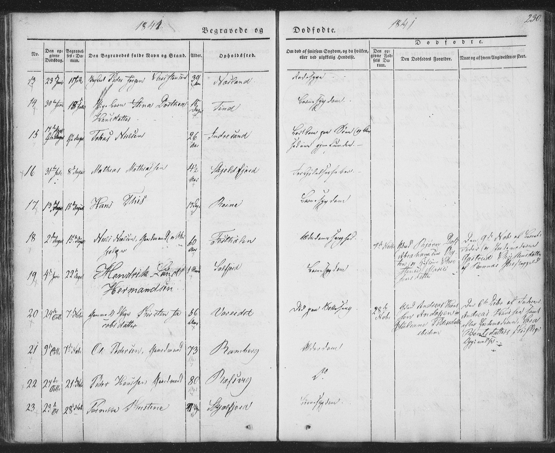 Ministerialprotokoller, klokkerbøker og fødselsregistre - Nordland, AV/SAT-A-1459/885/L1202: Parish register (official) no. 885A03, 1838-1859, p. 230