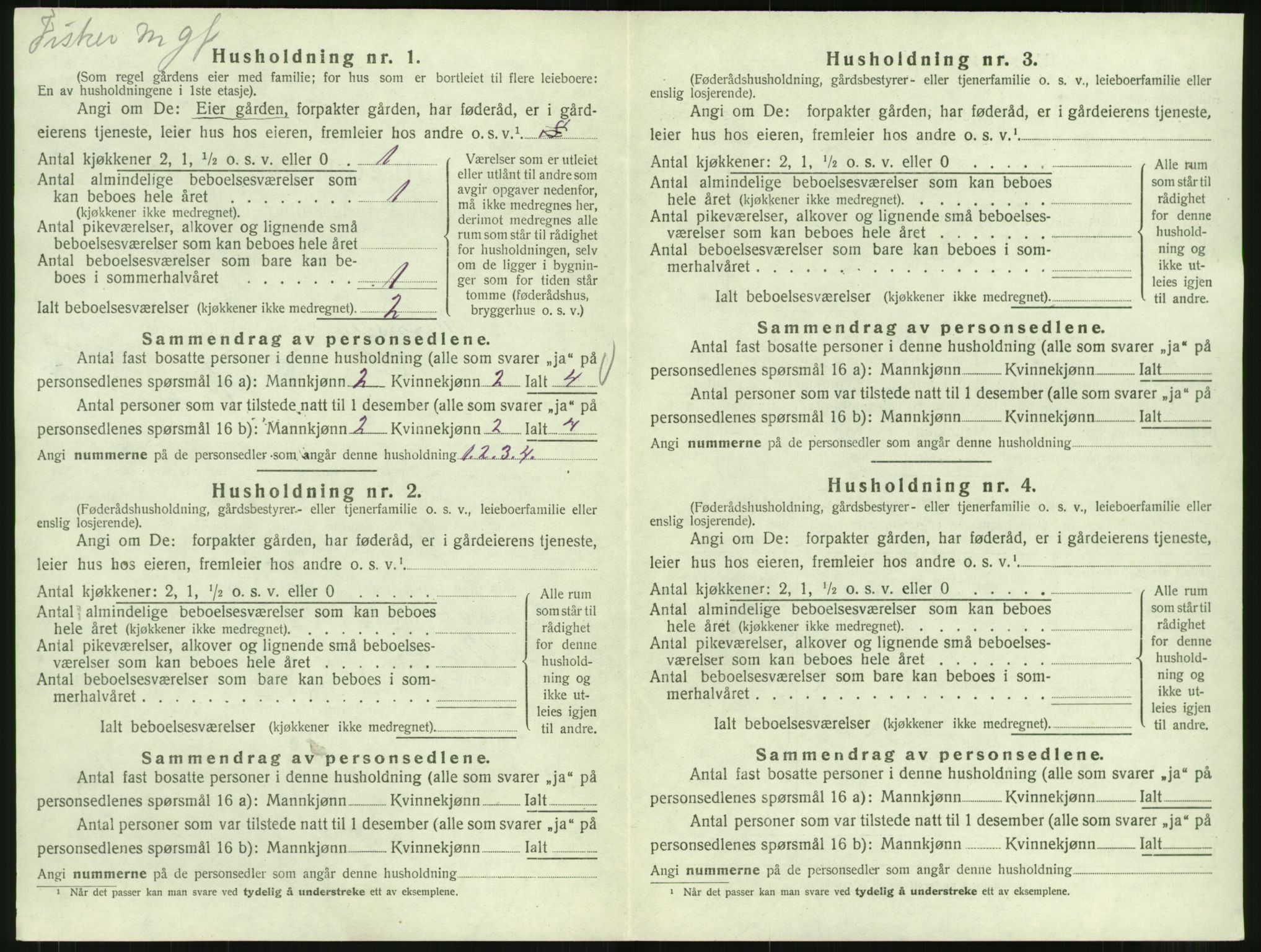 SAT, 1920 census for Kornstad, 1920, p. 422